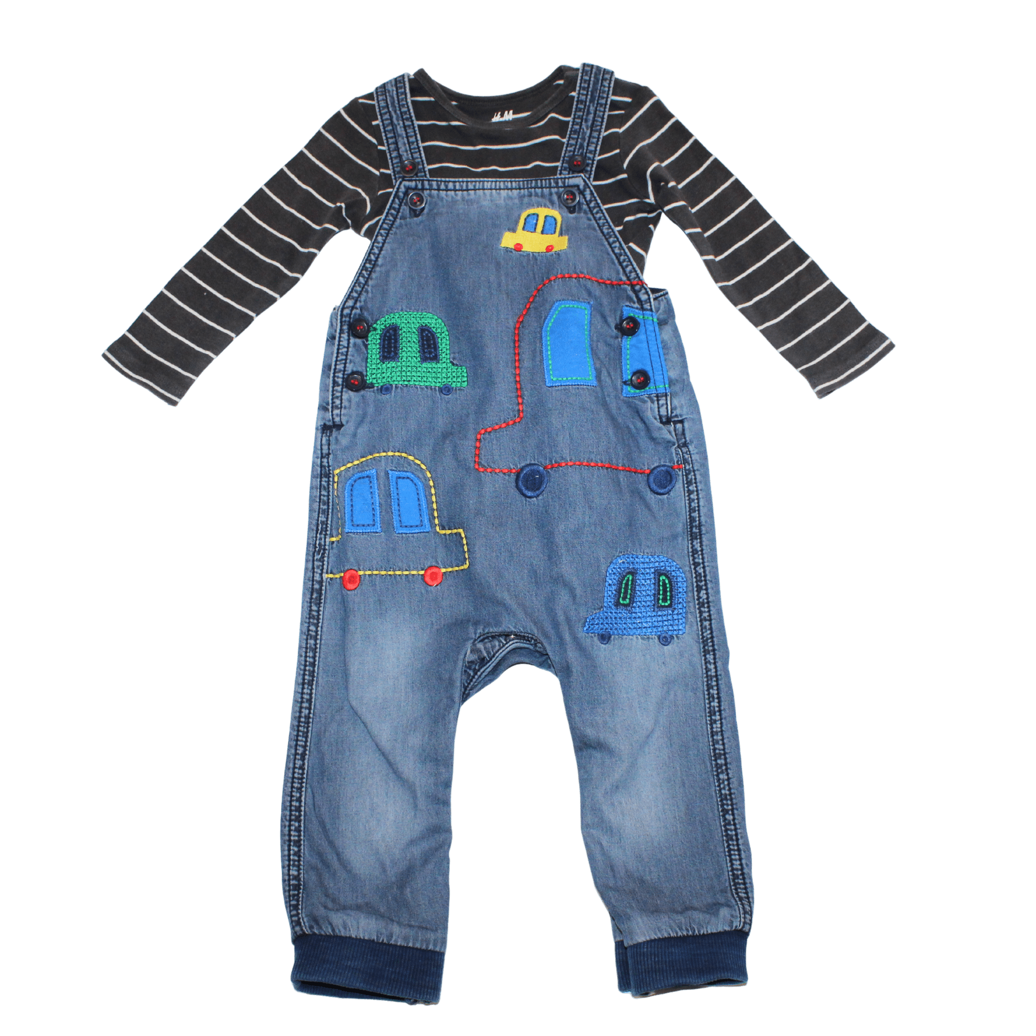 Embroidered Vehicle Dungarees - 2nd Lyfe C.I.C