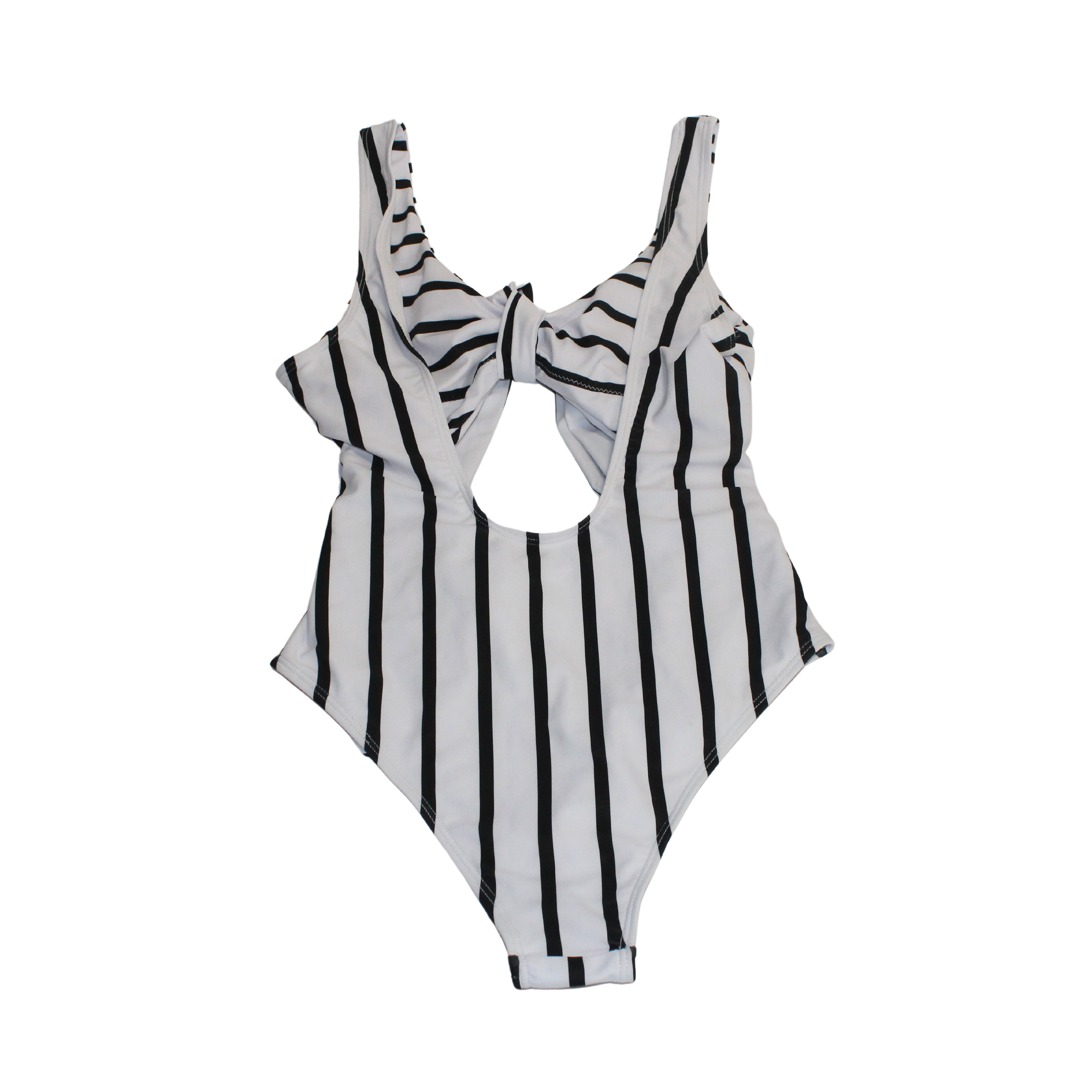 Stripe Cut Out Swimsuit