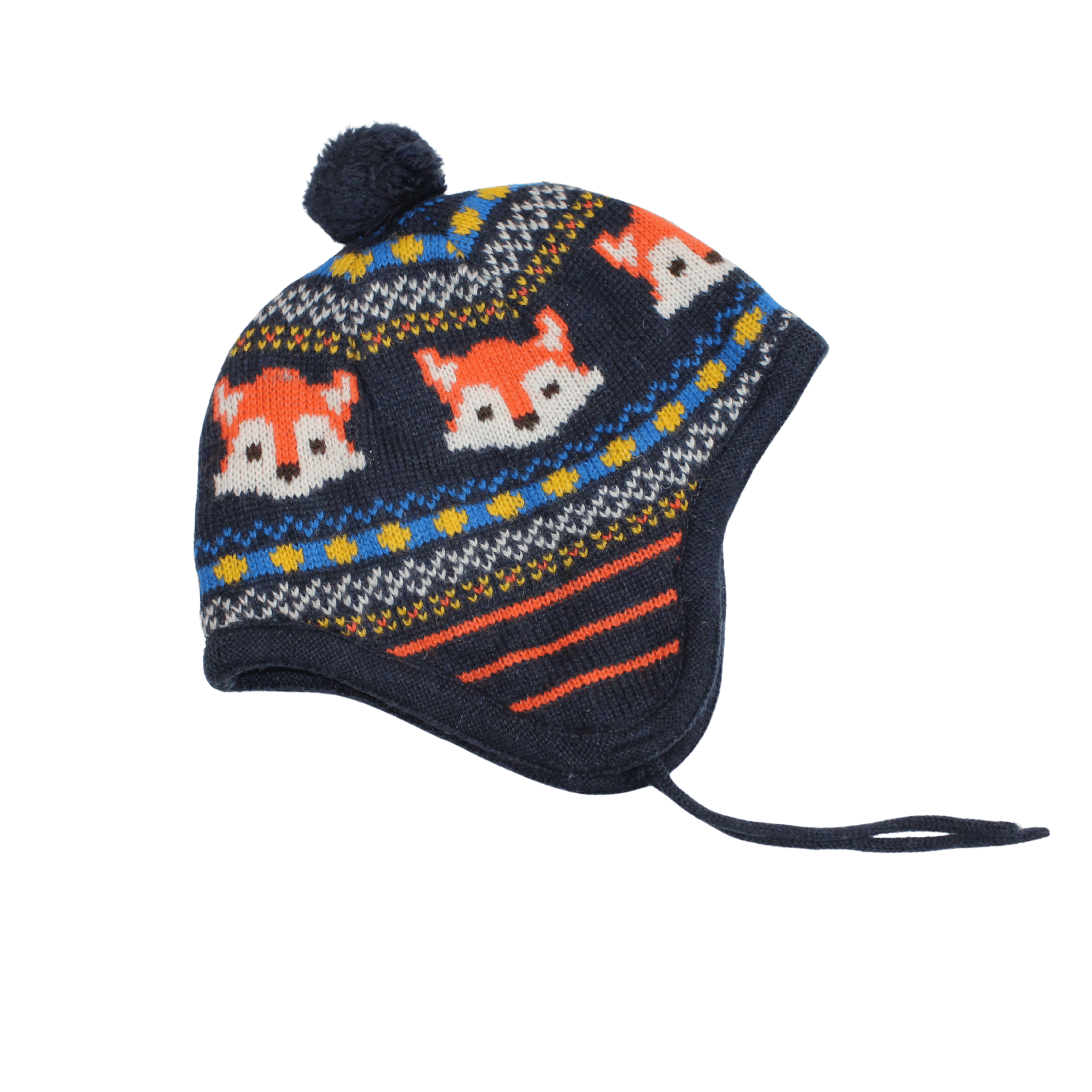 Fair Isle Fox Bobble Hat - 2nd Lyfe C.I.C