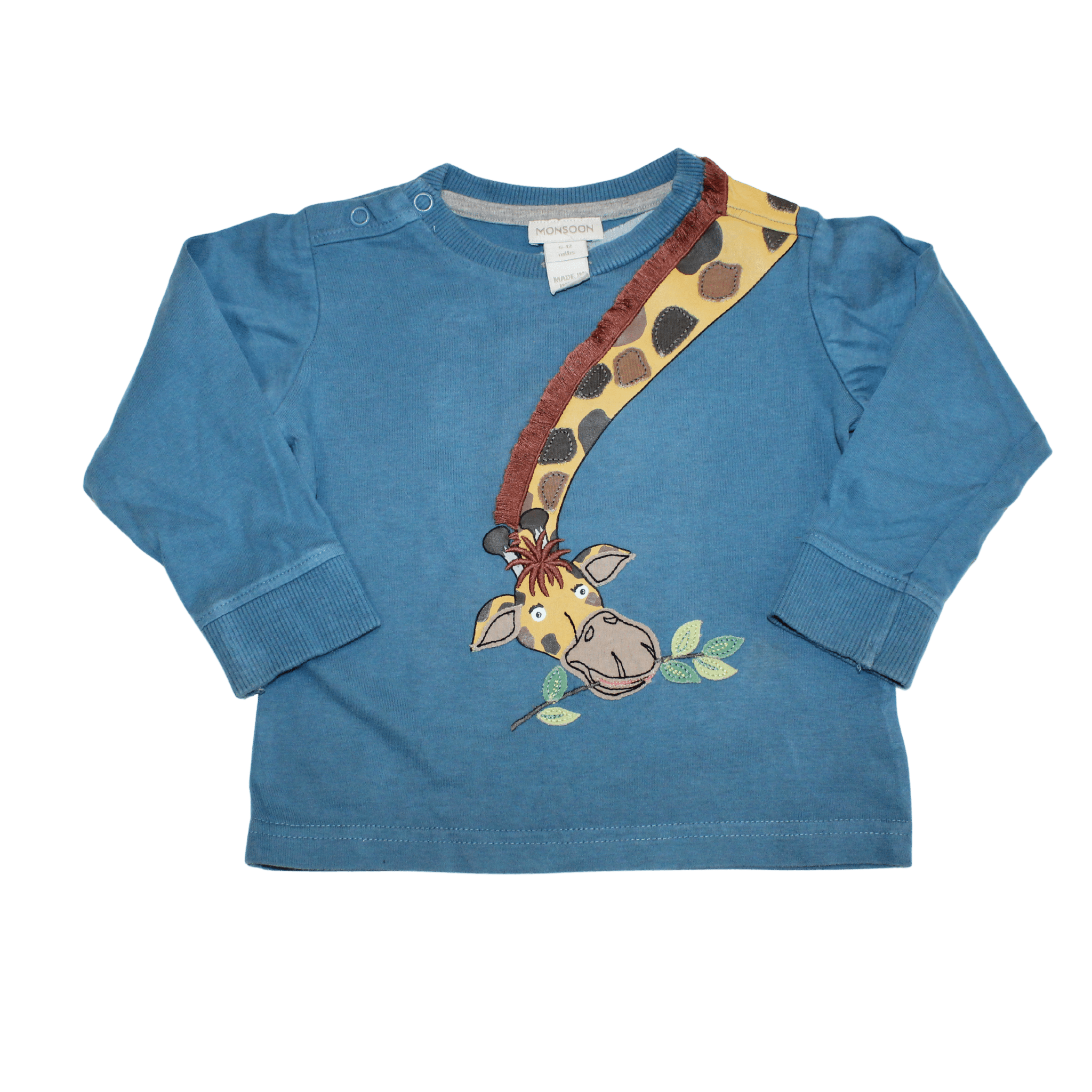 Giraffe Appliqué Long Sleeved Top - 2nd Lyfe C.I.C