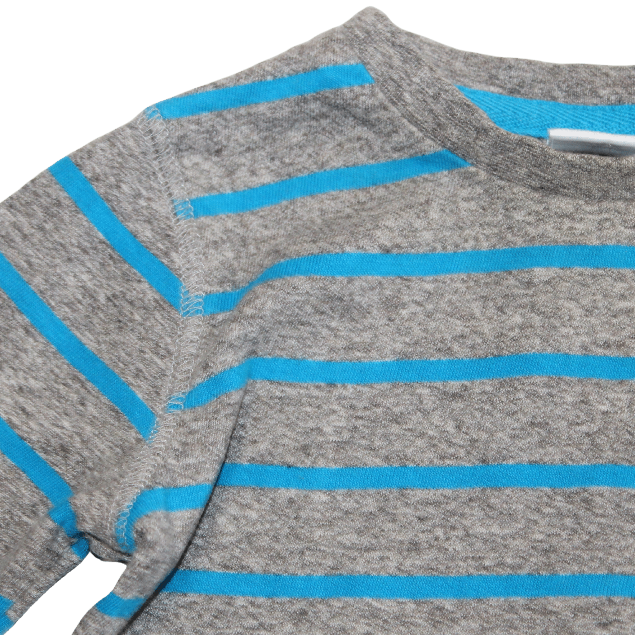 Grey Blue Striped Long Sleeve Top - 2nd Lyfe C.I.C