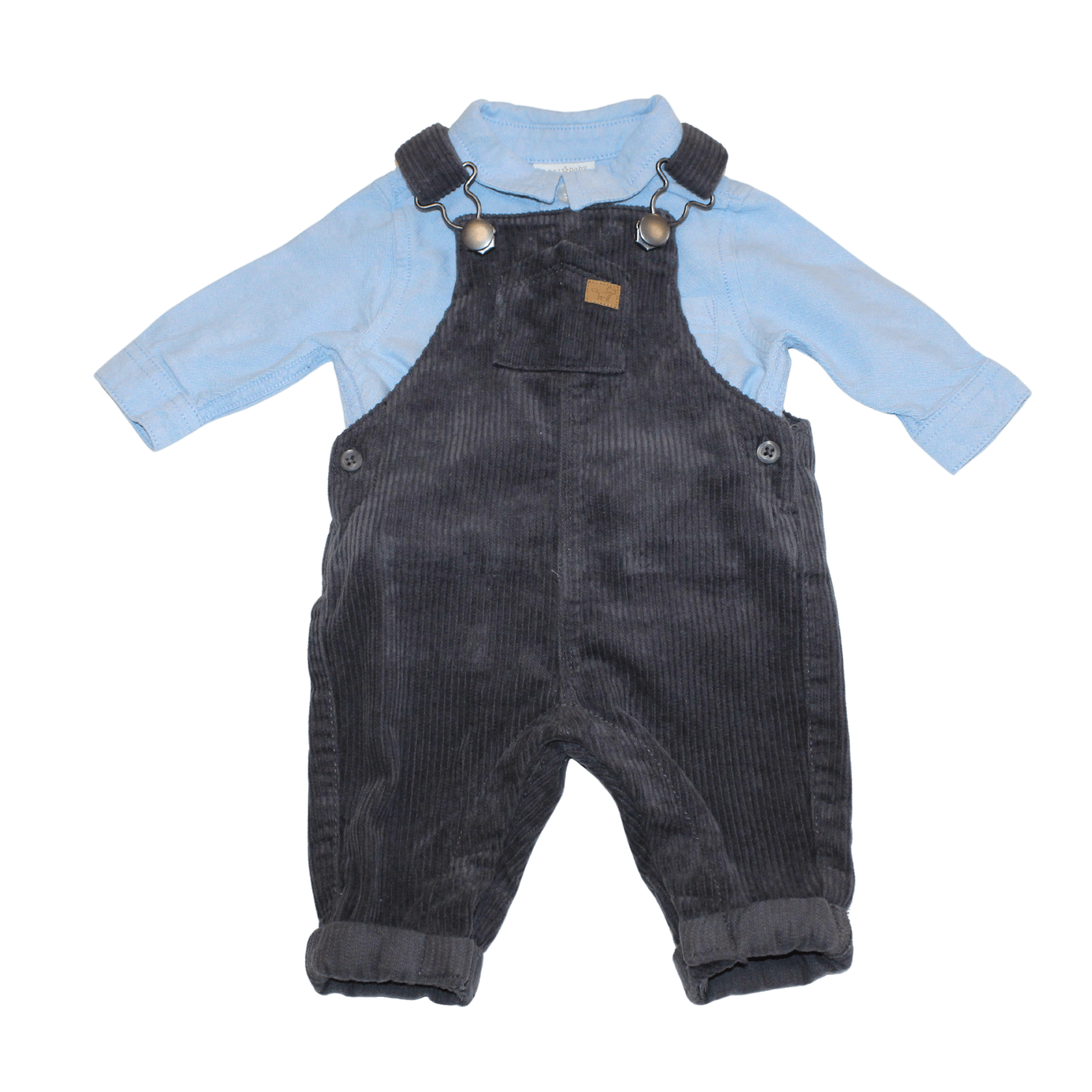 Grey Cord Dungarees - 2nd Lyfe C.I.C