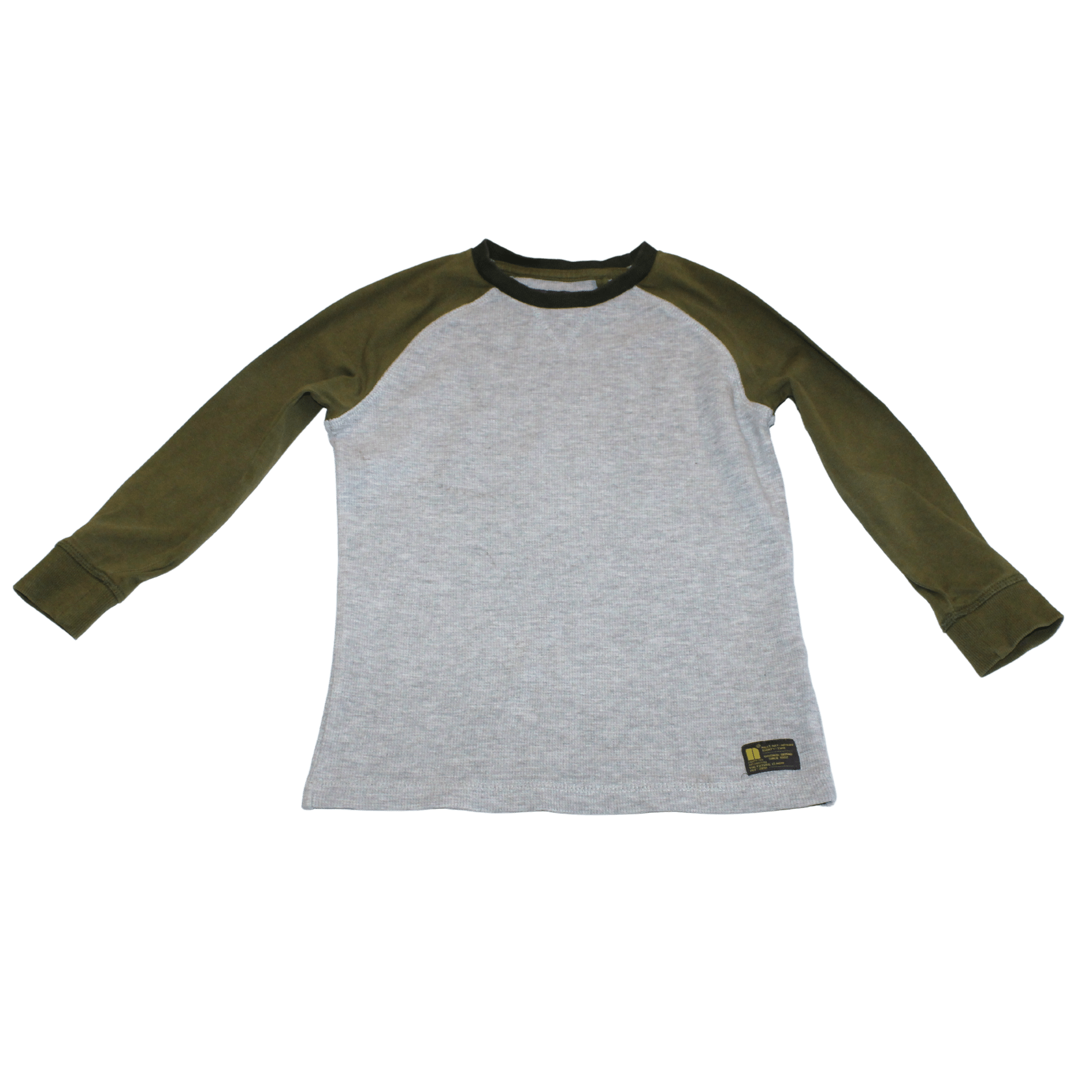 Grey & Khaki Long Sleeve Top - 2nd Lyfe C.I.C