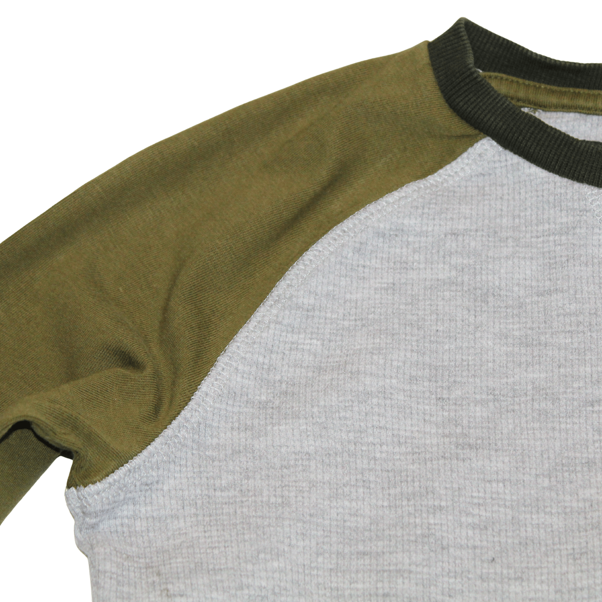 Grey & Khaki Long Sleeve Top - 2nd Lyfe C.I.C