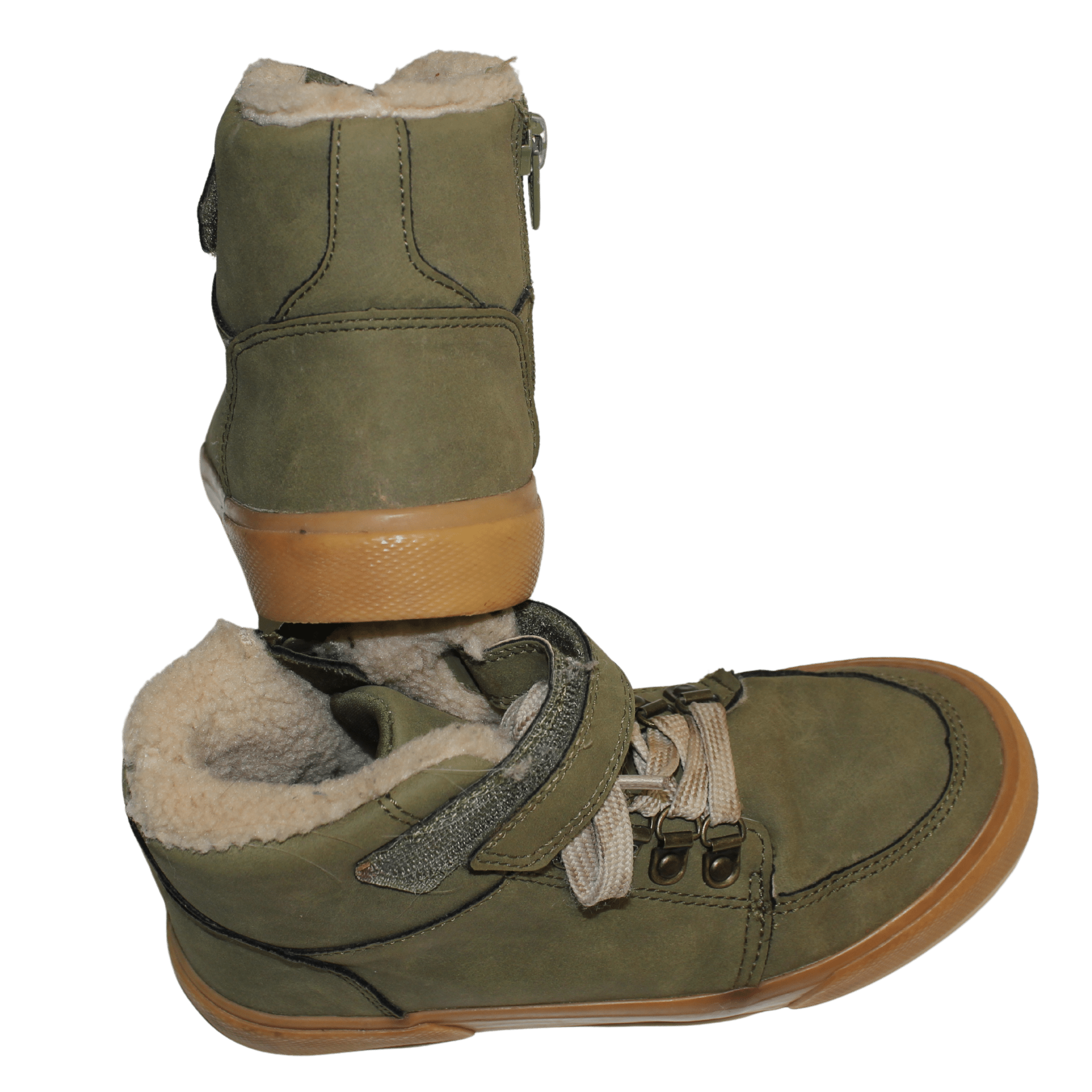 Khaki Zip Boots - 2nd Lyfe C.I.C