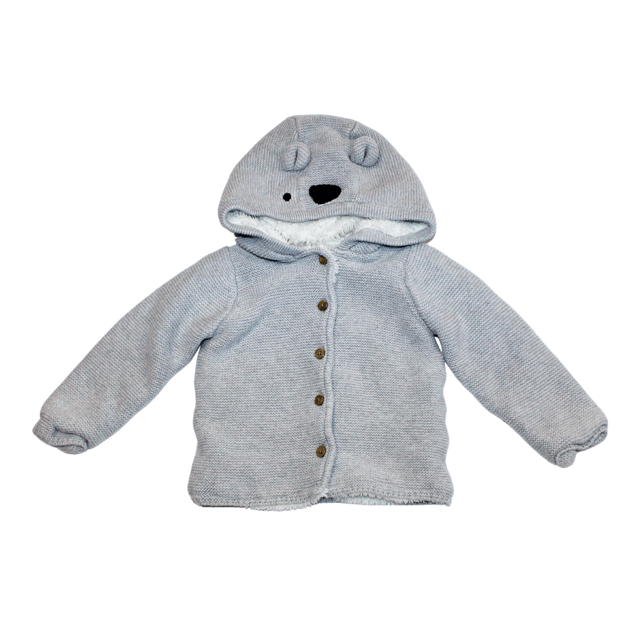 Knitted Bear Hooded Cardi - 2nd Lyfe C.I.C