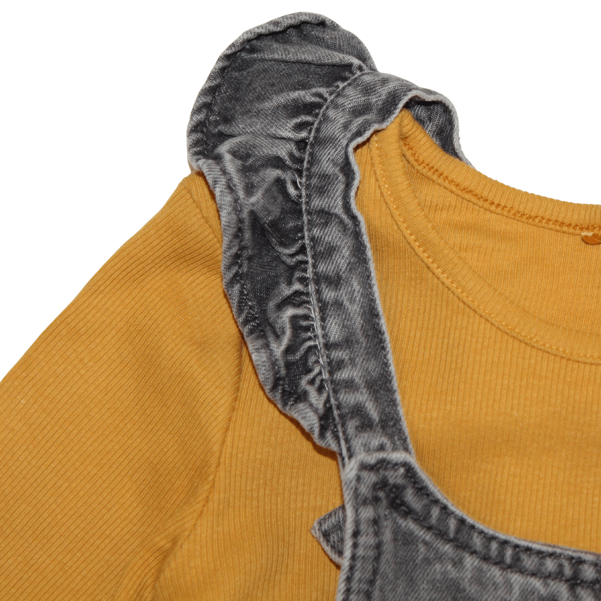 Mustard and Grey Bear Dungarees - 2nd Lyfe C.I.C