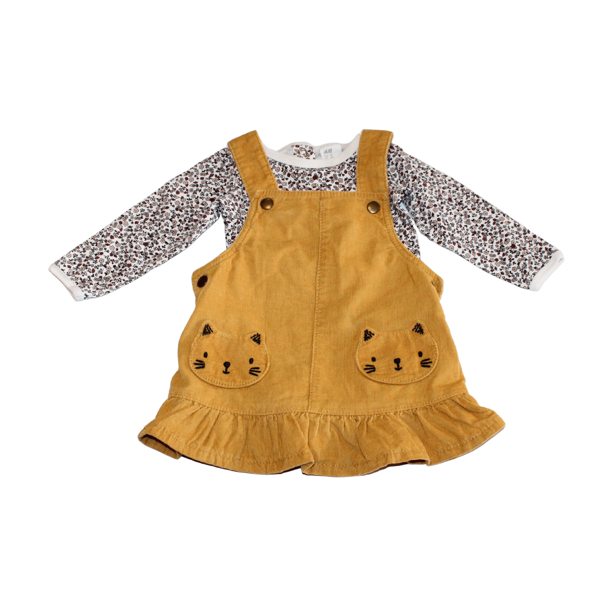 Mustard Dungaree Dress Set - 2nd Lyfe C.I.C