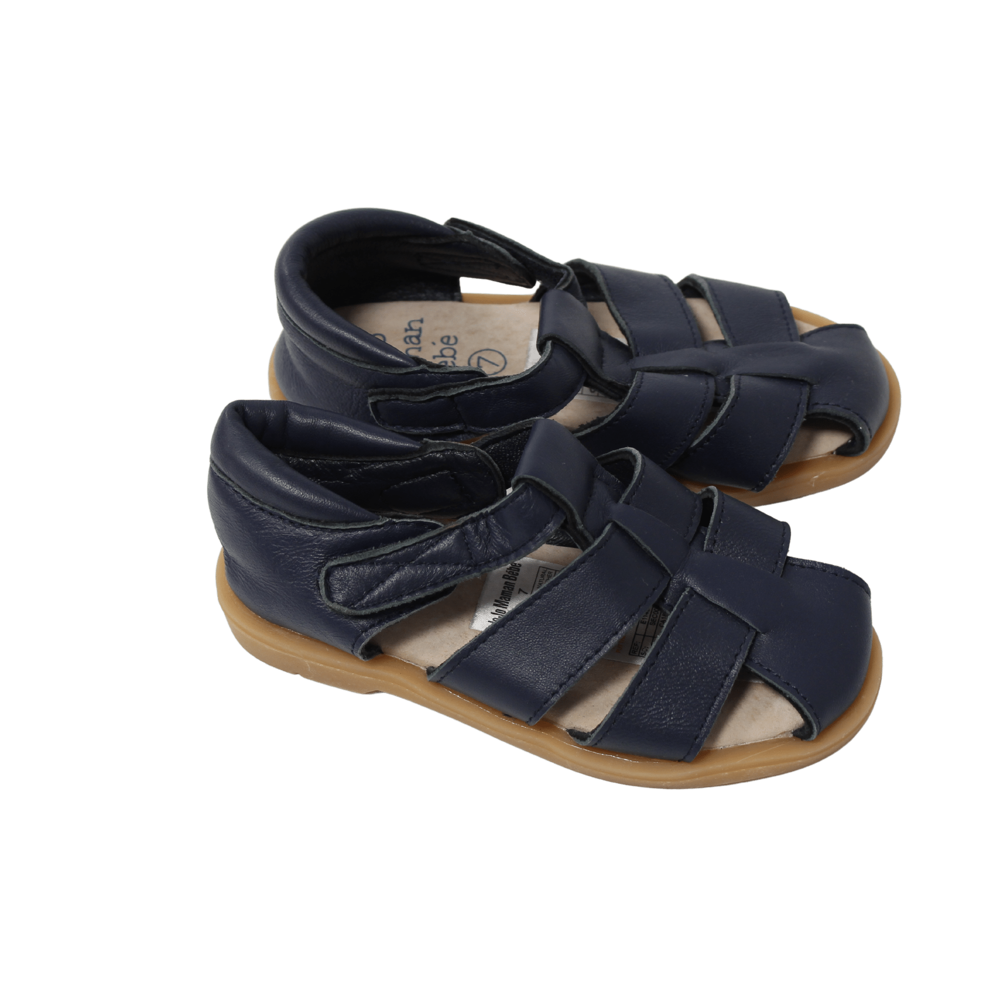 Navy Leather Sandals - 2nd Lyfe C.I.C