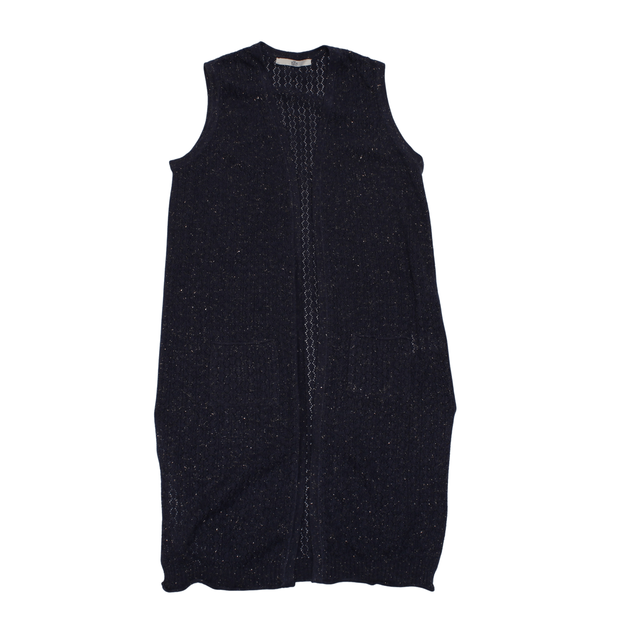 Navy Sparkle Sleeveless Cardi - 2nd Lyfe C.I.C