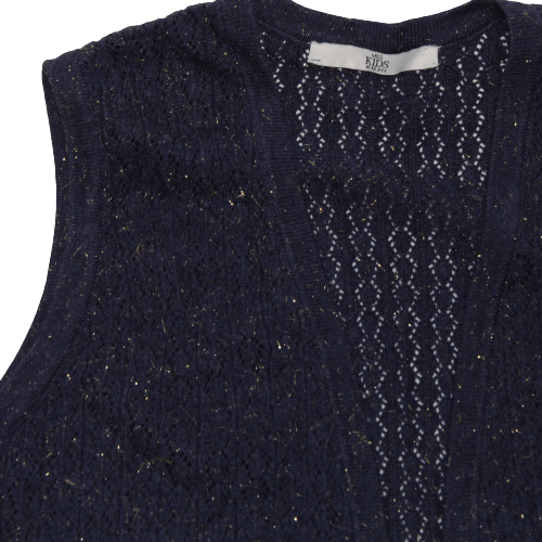 Navy Sparkle Sleeveless Cardi - 2nd Lyfe C.I.C