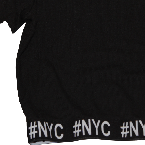 NYC Black Ribbed Top - 2nd Lyfe C.I.C