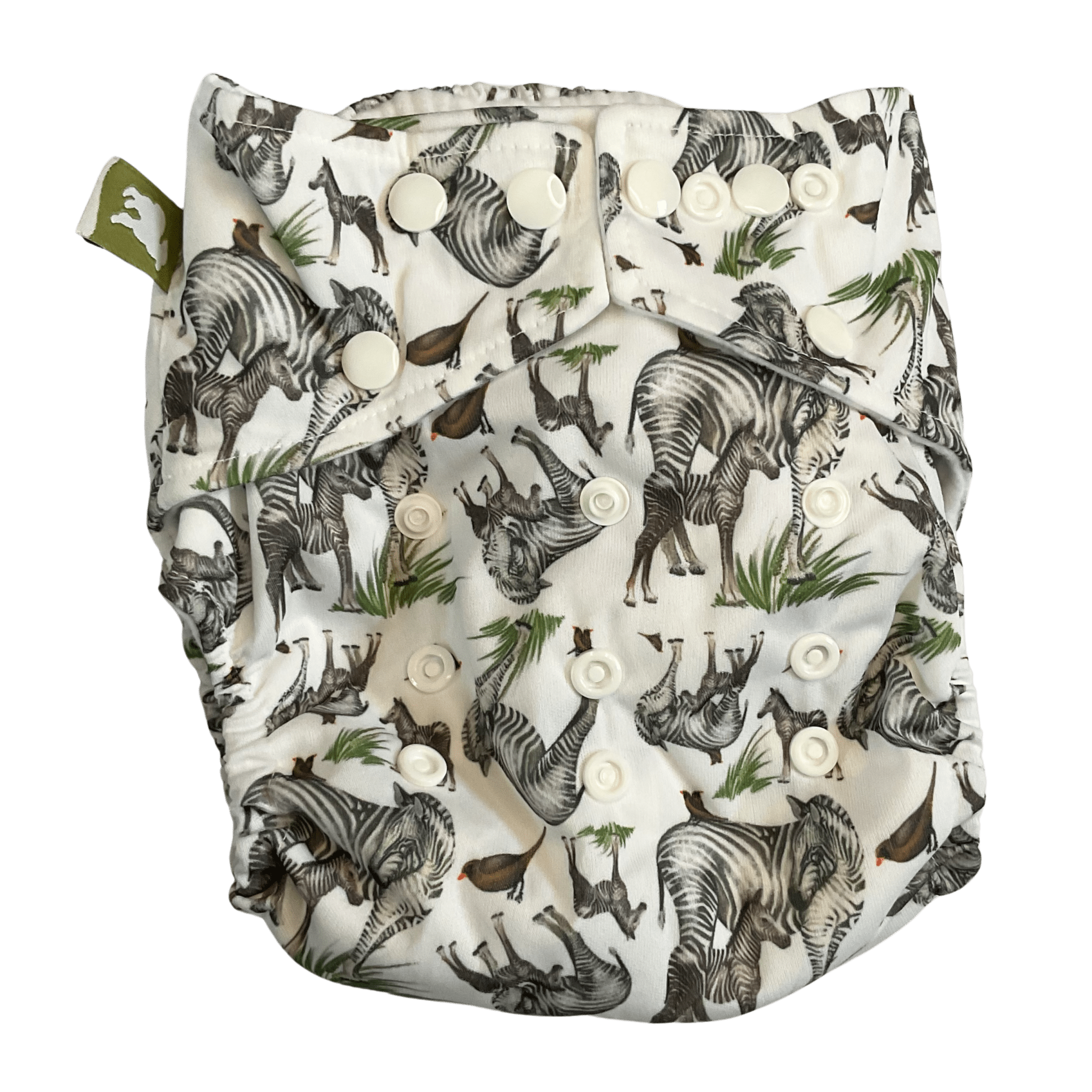 Onesize pocket nappy - Zebras - 2nd Lyfe C.I.C