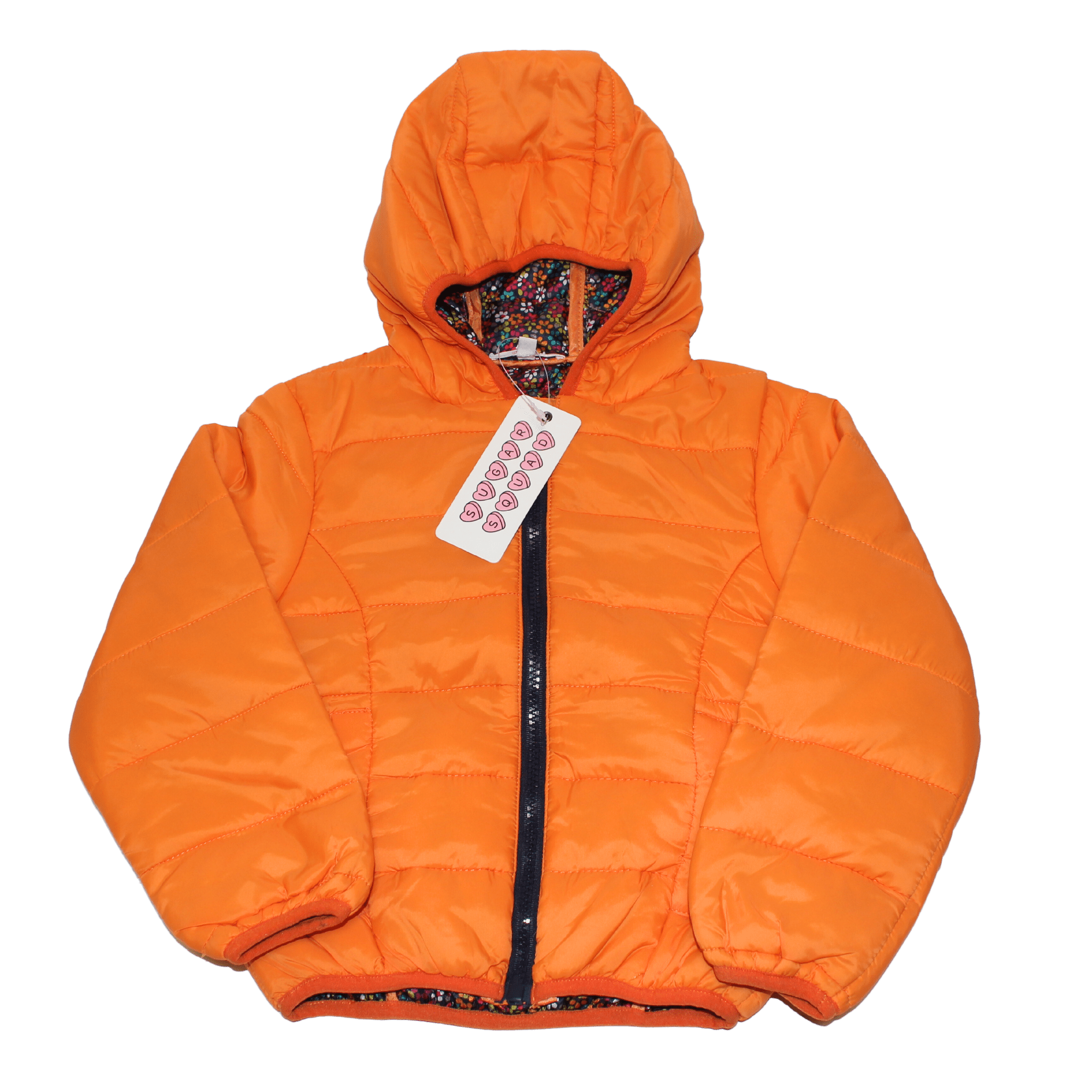 Orange Light Puffa Coat - 2nd Lyfe C.I.C