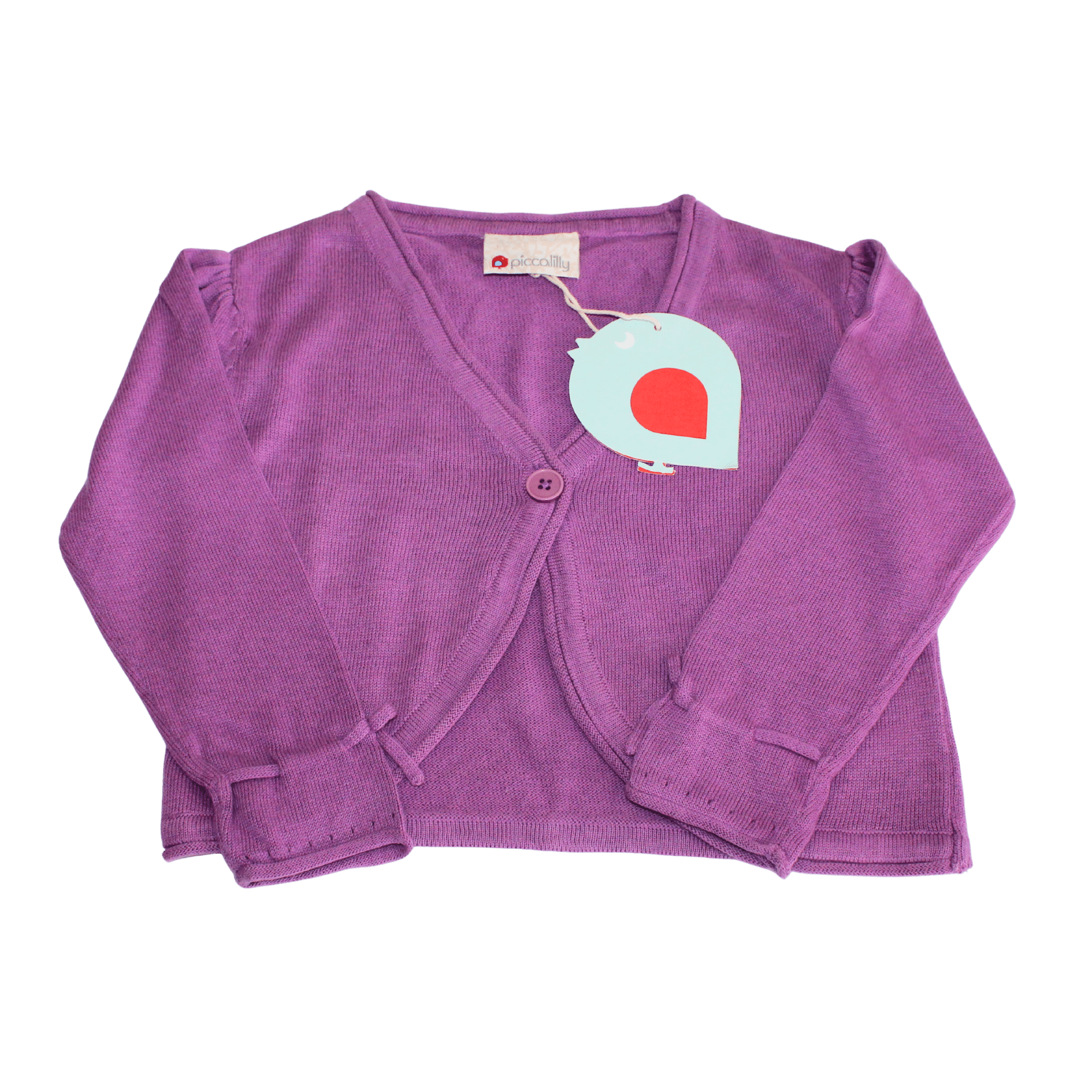 Organic Cotton Purple Cardigan - 2nd Lyfe C.I.C