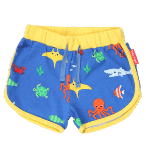 Organic Sealife Print Running Shorts - 2nd Lyfe C.I.C