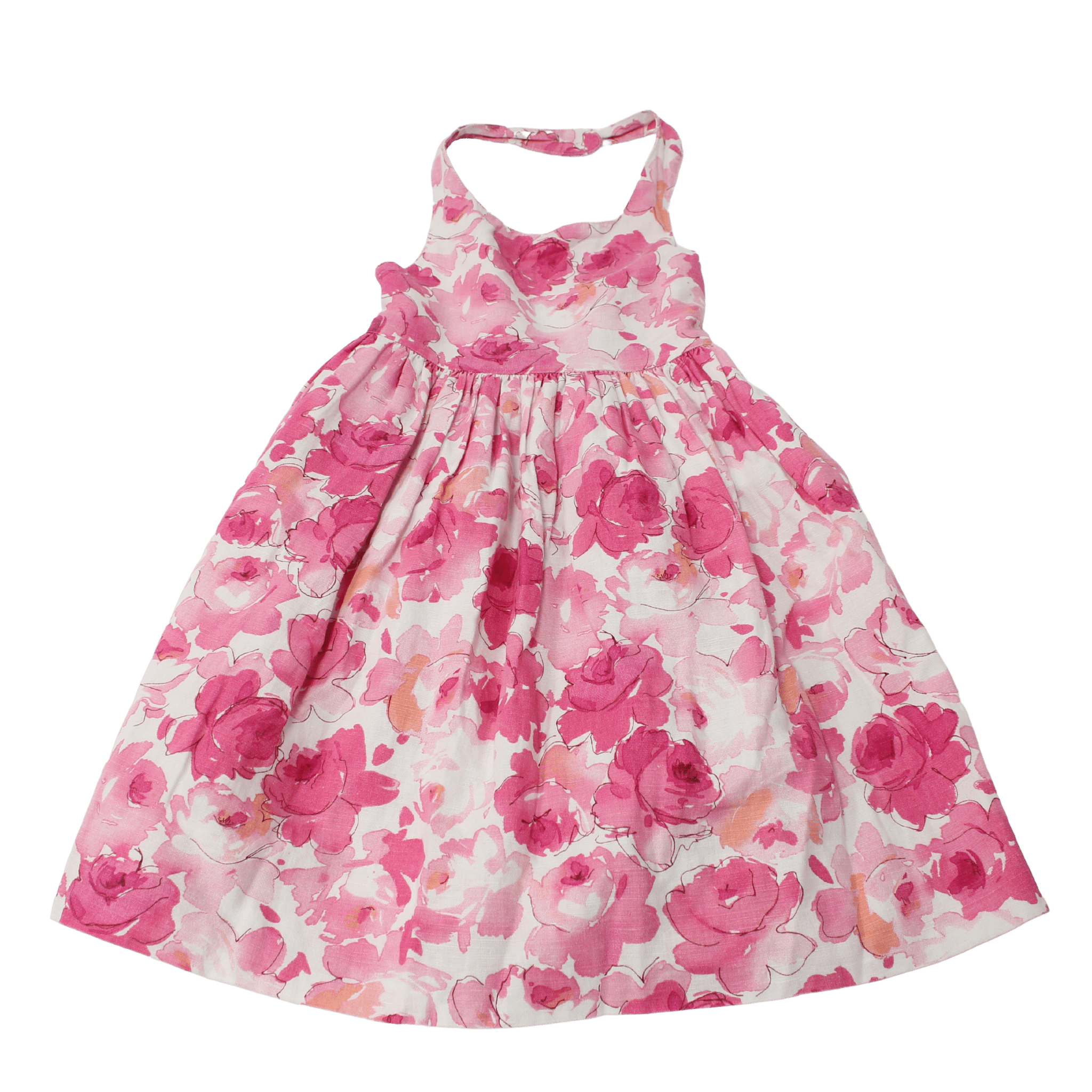 Pink Floral Halter Dress - 2nd Lyfe C.I.C