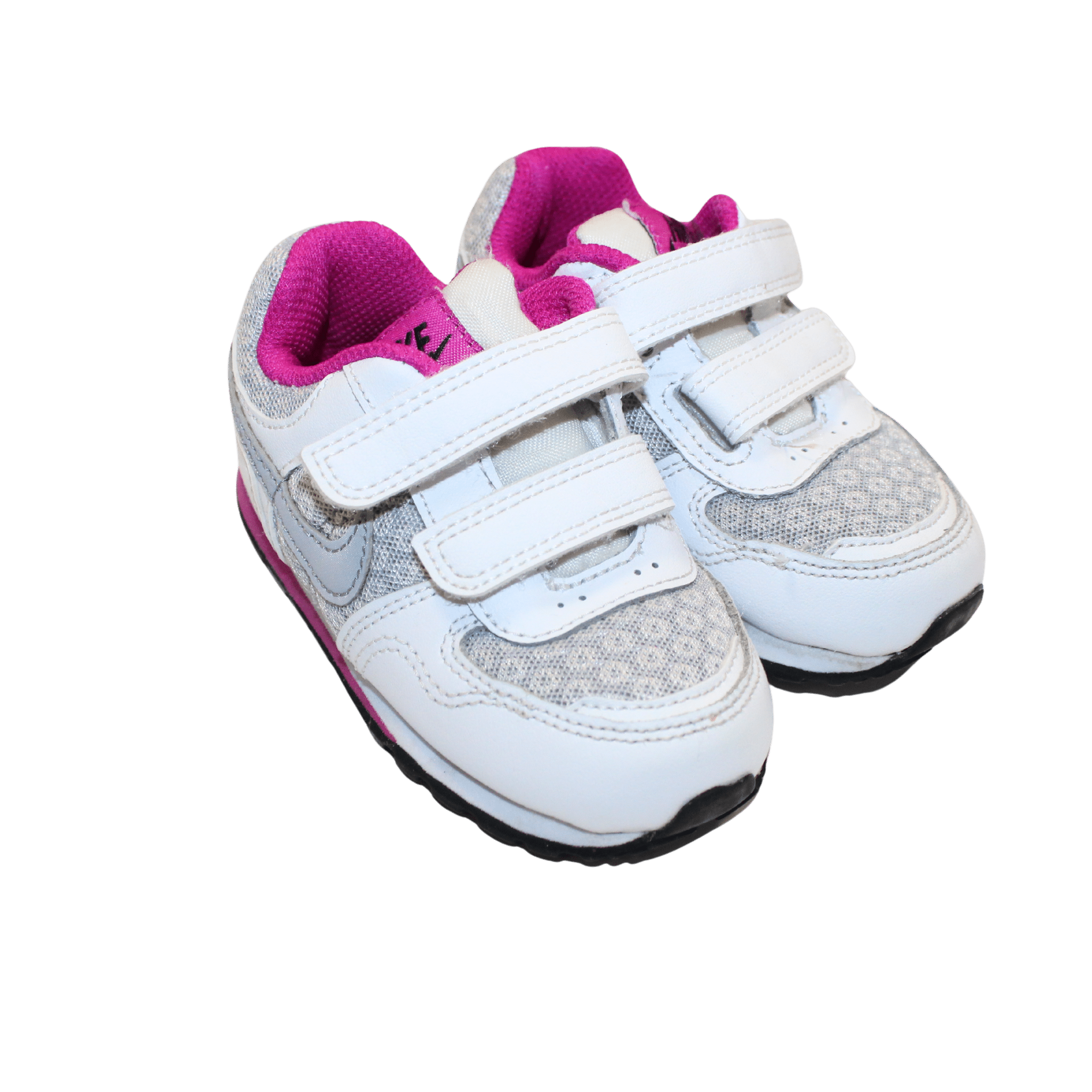 Pink White Valiant Velcro Trainers