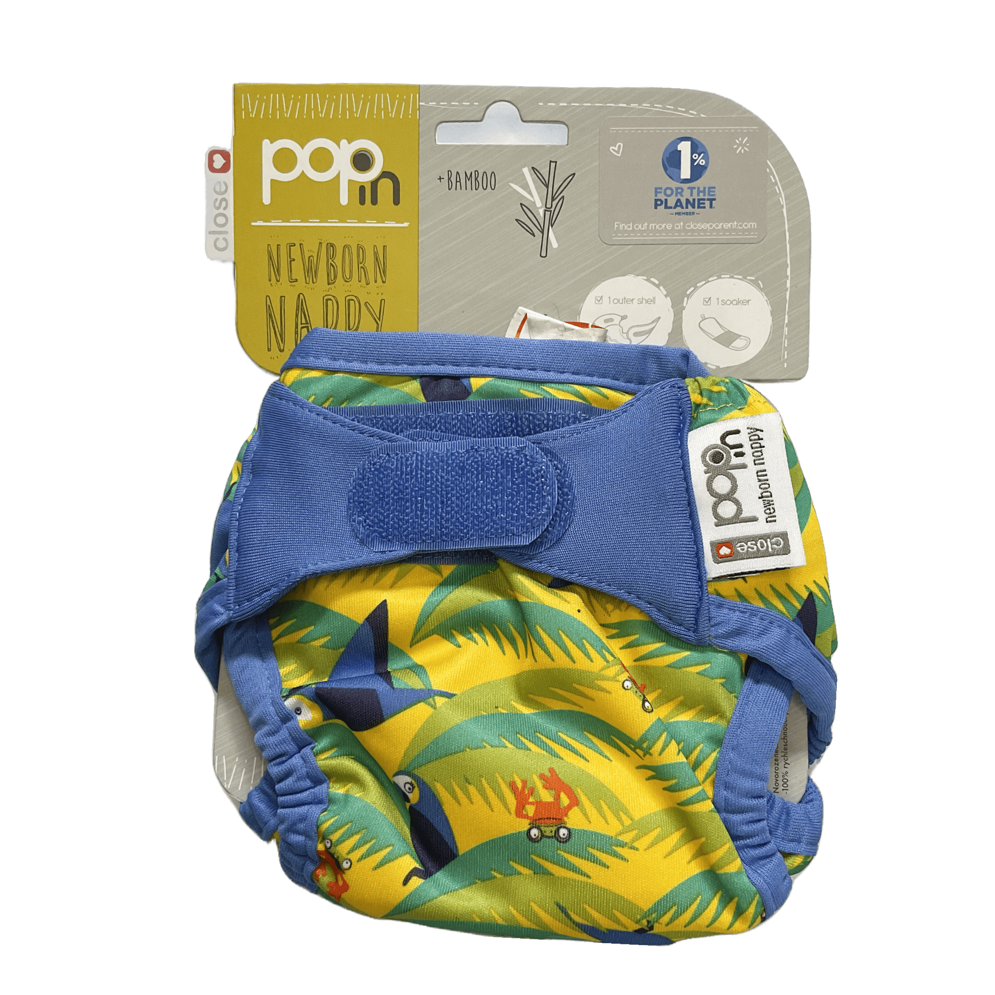 Pop - In Newborn Reusable Nappy Parrot - 2nd Lyfe C.I.C