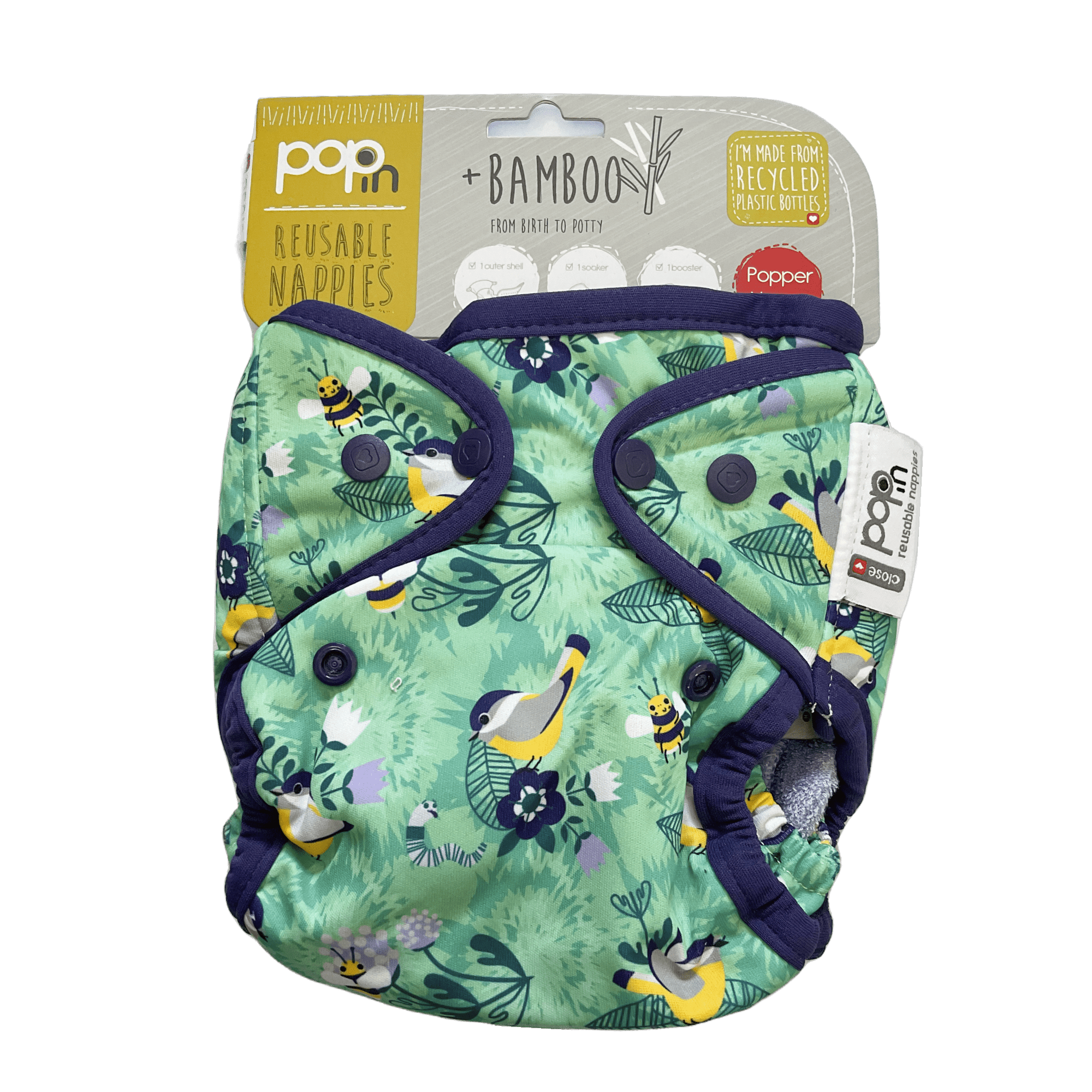 Pop - In Reusable Nappy Popper Round the Garden - 2nd Lyfe C.I.C