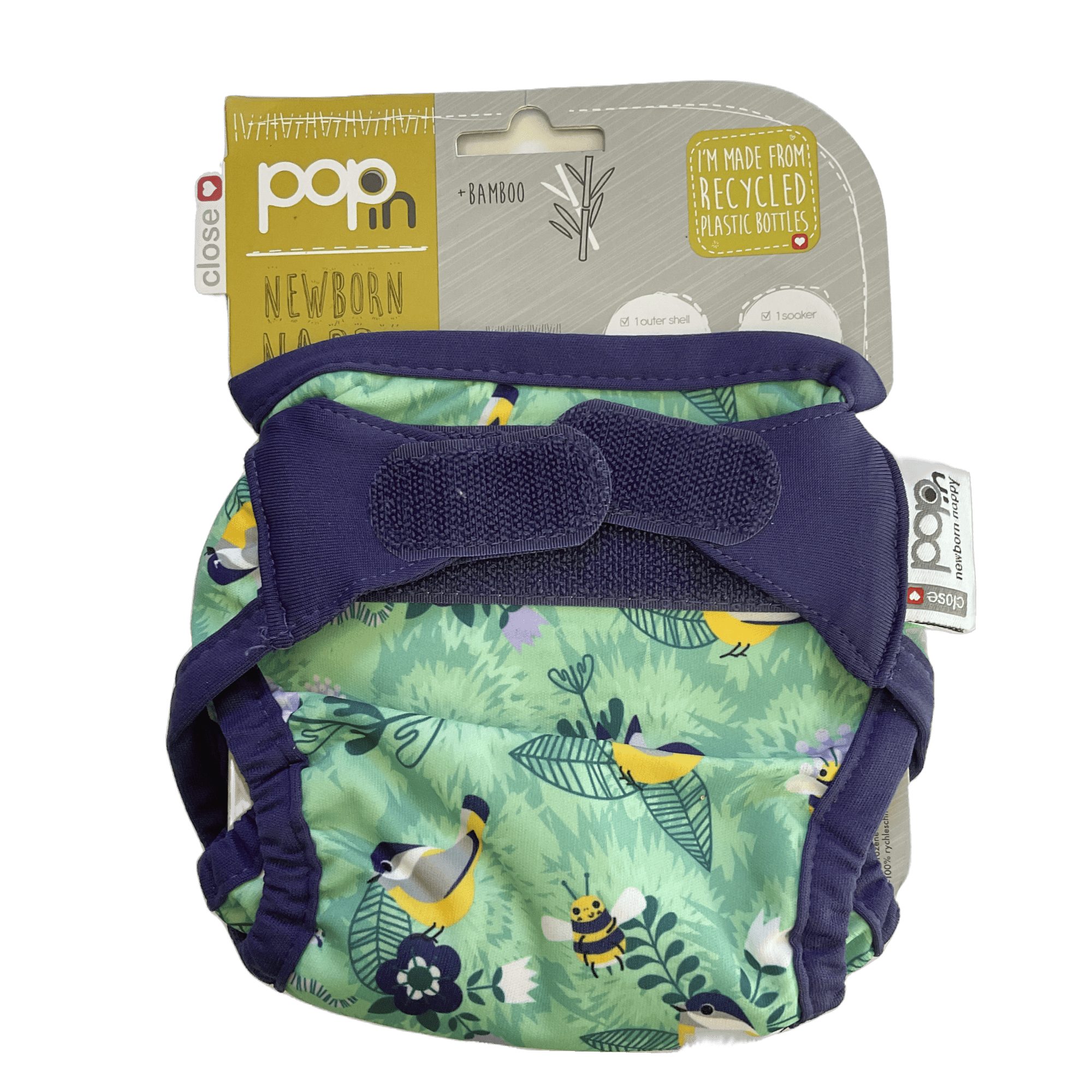 Pop - In Reusable Newborn Nappy Round The Garden - 2nd Lyfe C.I.C