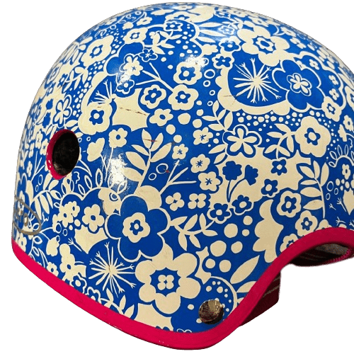 Printed Helmet Blue & Bike/Scooter Light - 2nd Lyfe C.I.C