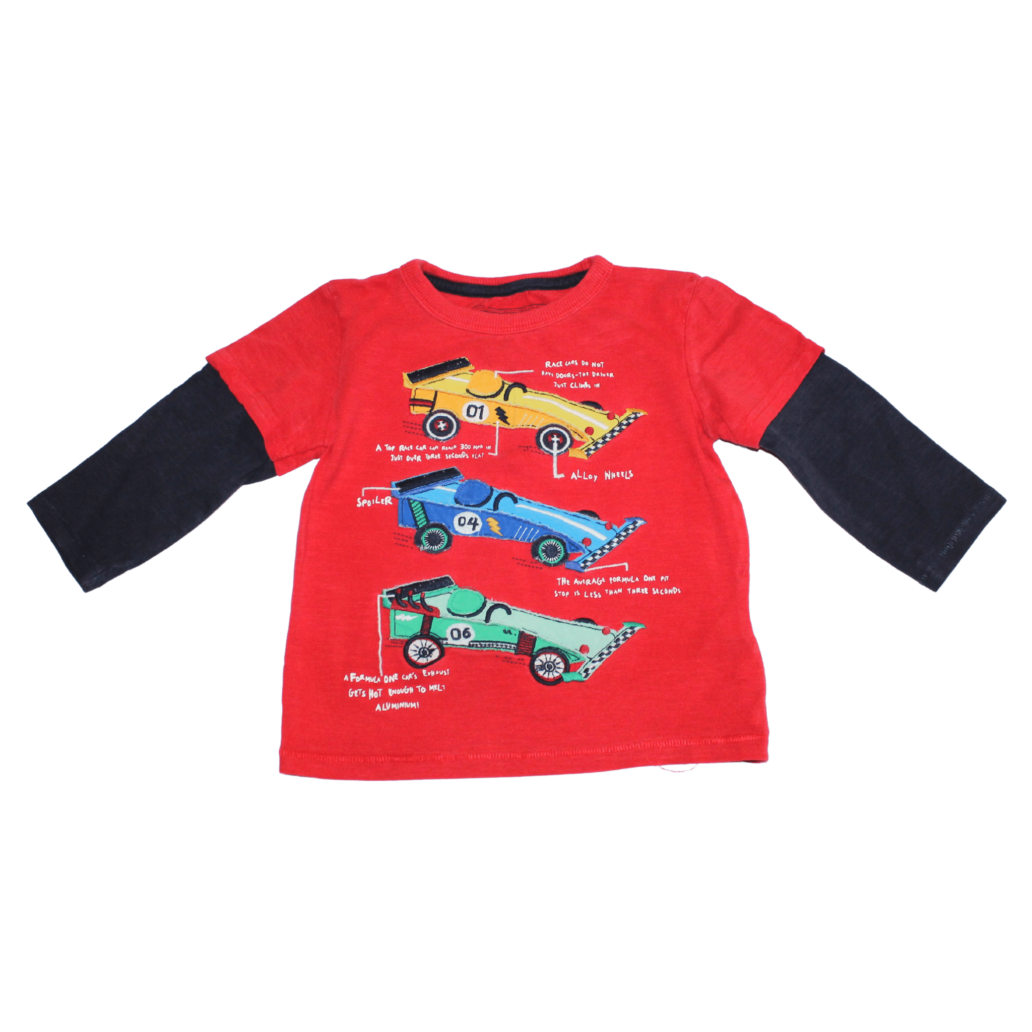 Race Car Applique Long Sleeve Top - 2nd Lyfe C.I.C