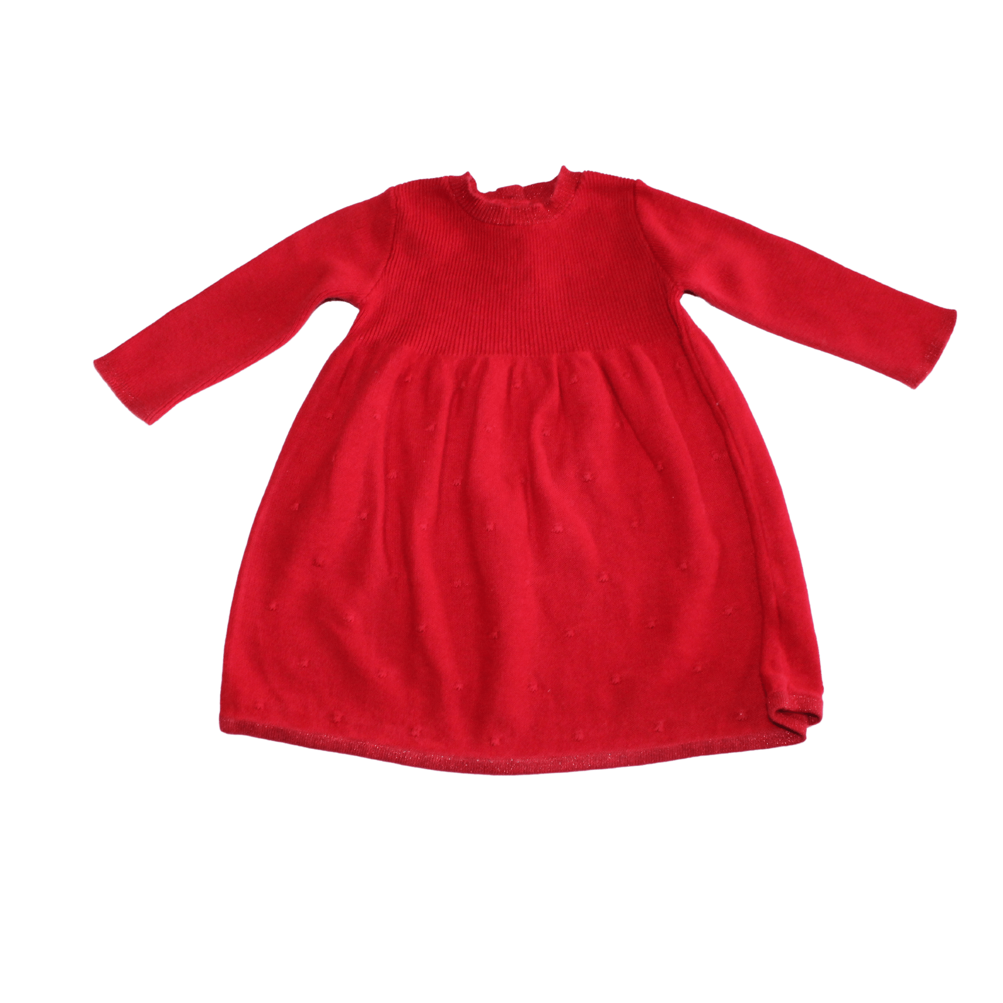 Red Knit Sparkle Dress - 2nd Lyfe C.I.C