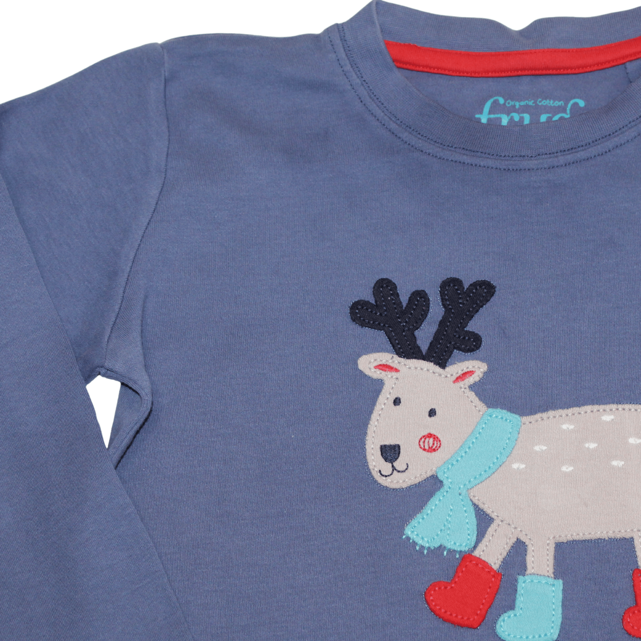 Reindeer Applique Long Sleeve Top - 2nd Lyfe C.I.C