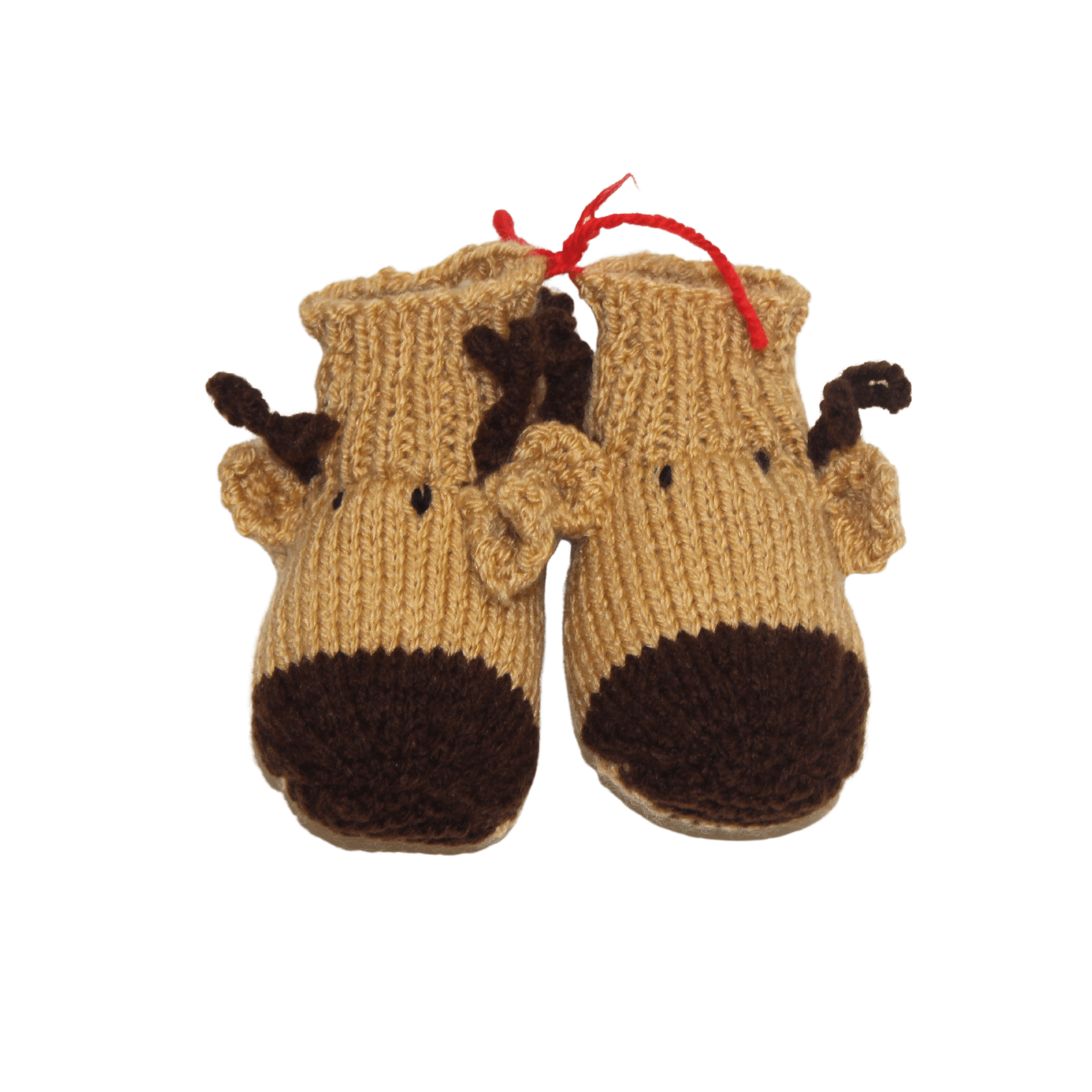 Reindeer Knitted Booties - 2nd Lyfe C.I.C