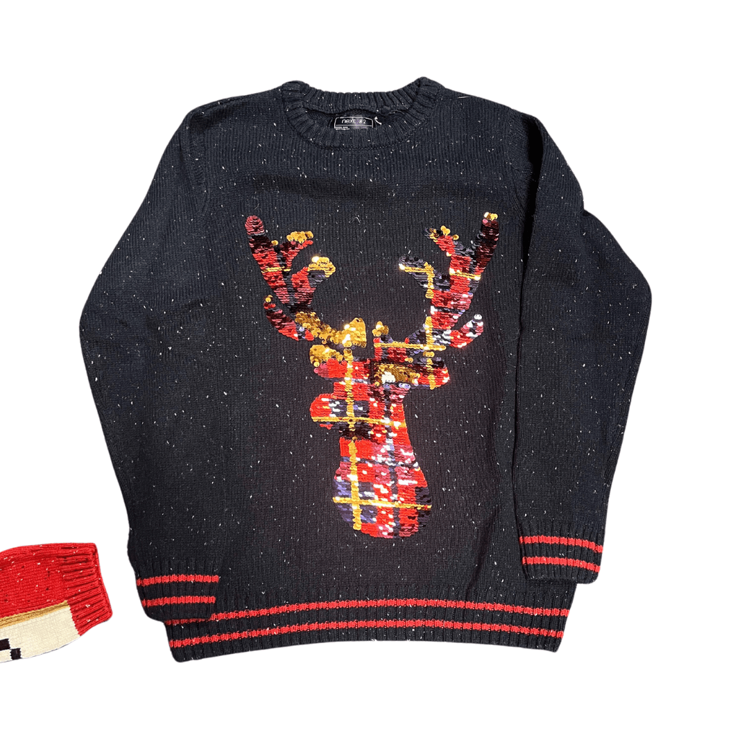 Reindeer Sequin Change Christmas Jumper - 2nd Lyfe C.I.C