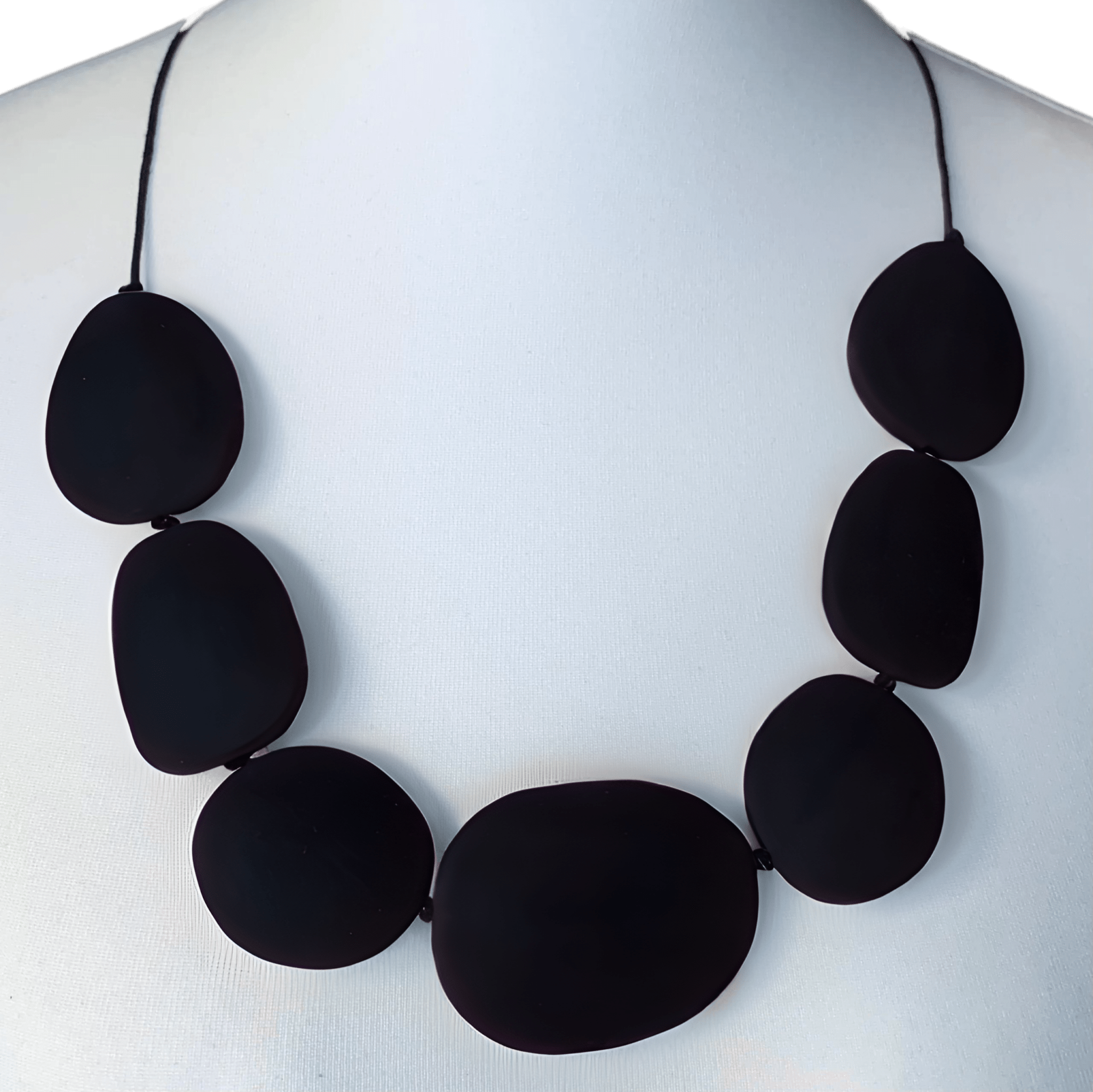 Silicone Teething Necklace - Black - 2nd Lyfe C.I.C