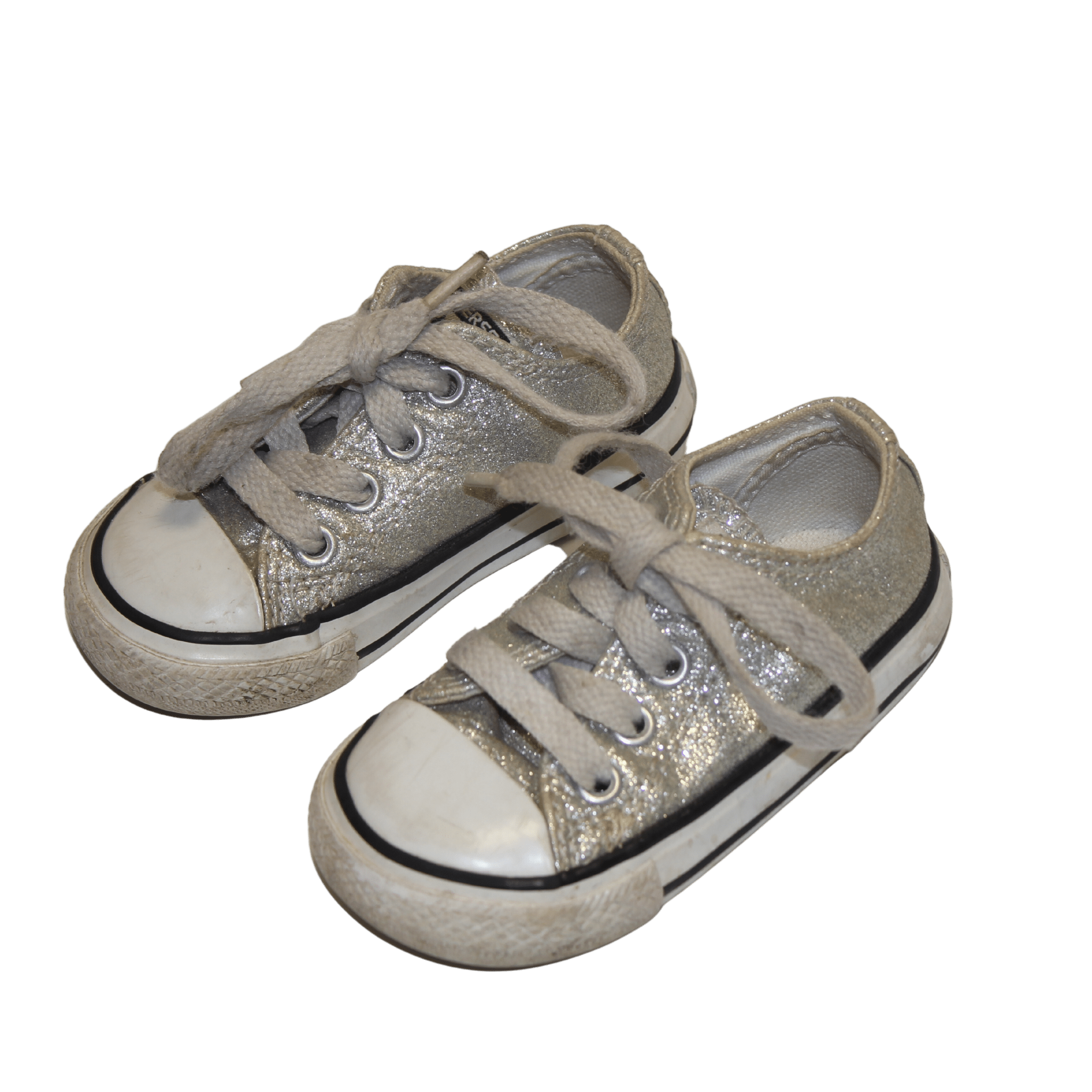 Silver glitter low top converse on sale