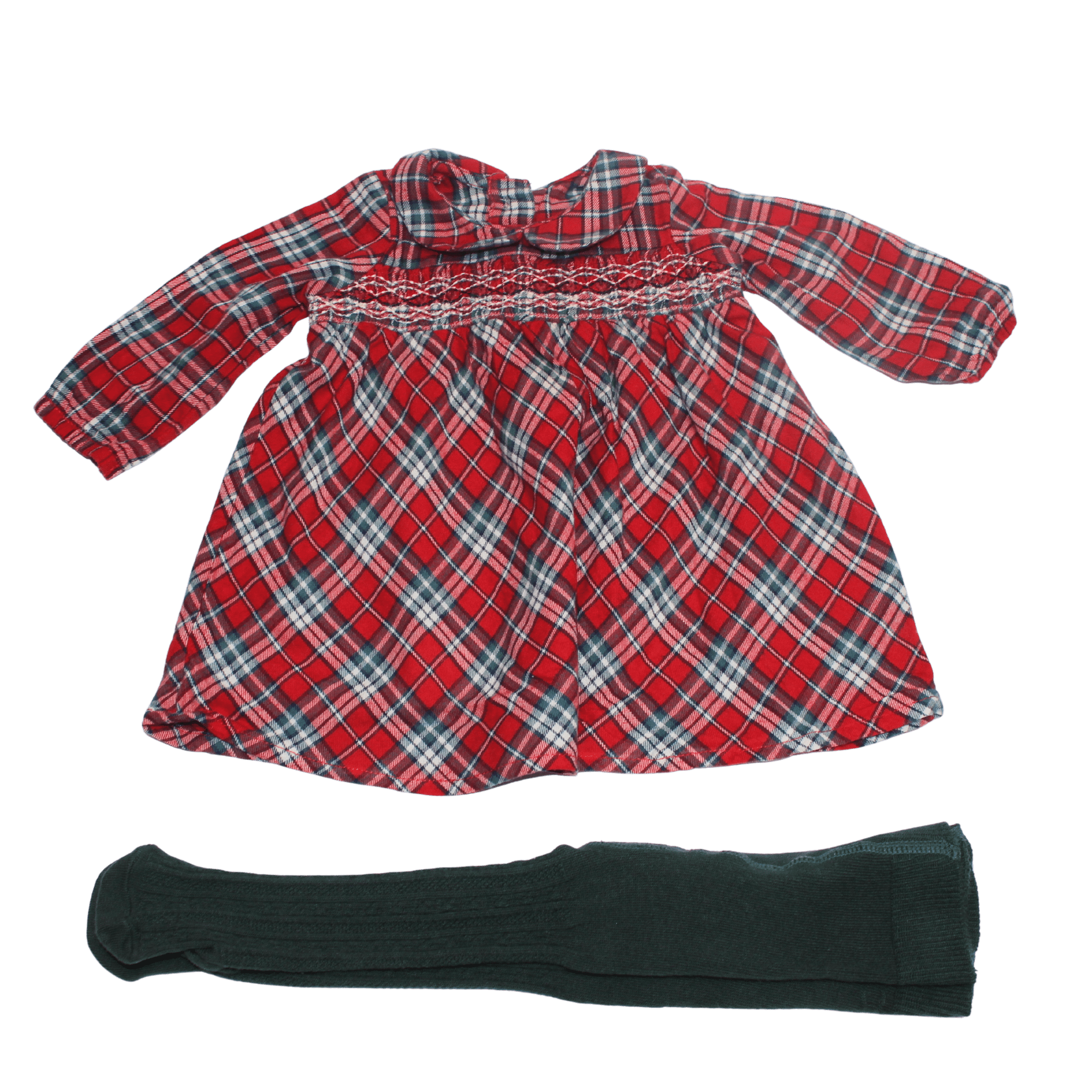 Smock Tartan Dress & Tights - 2nd Lyfe C.I.C