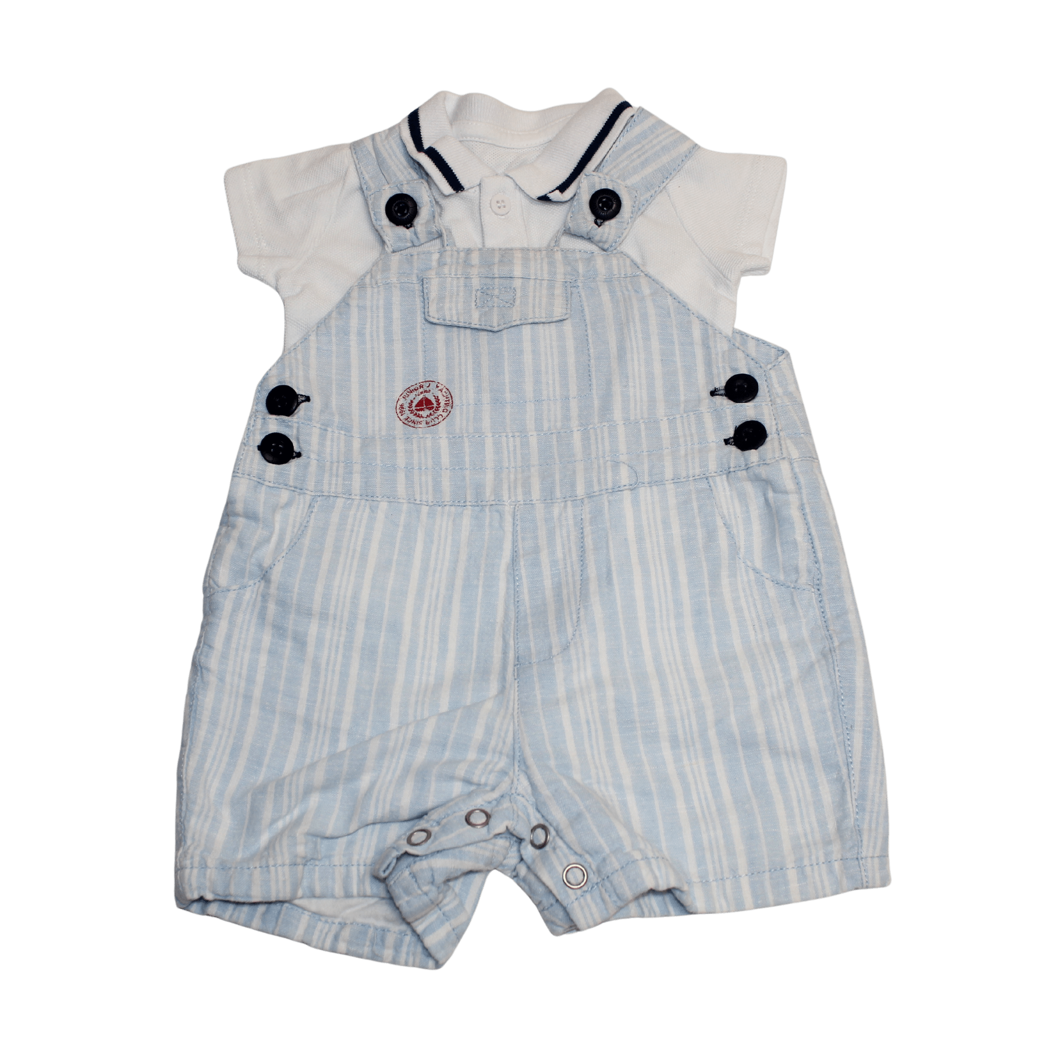 Striped Shortie Dungarees - 2nd Lyfe C.I.C