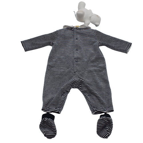 Striped Velour Romper - 2nd Lyfe C.I.C