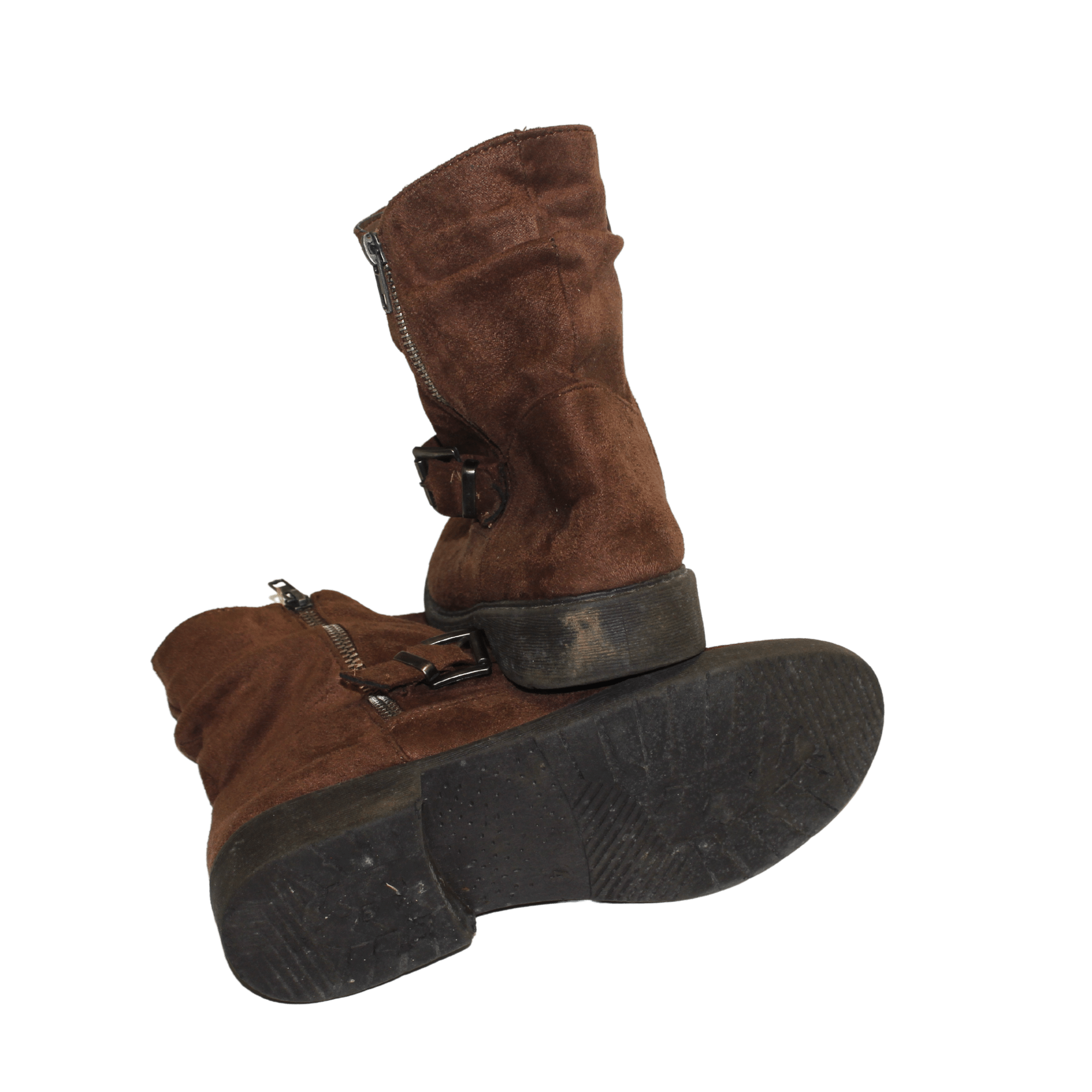 Suede Buckle Boots - 2nd Lyfe C.I.C