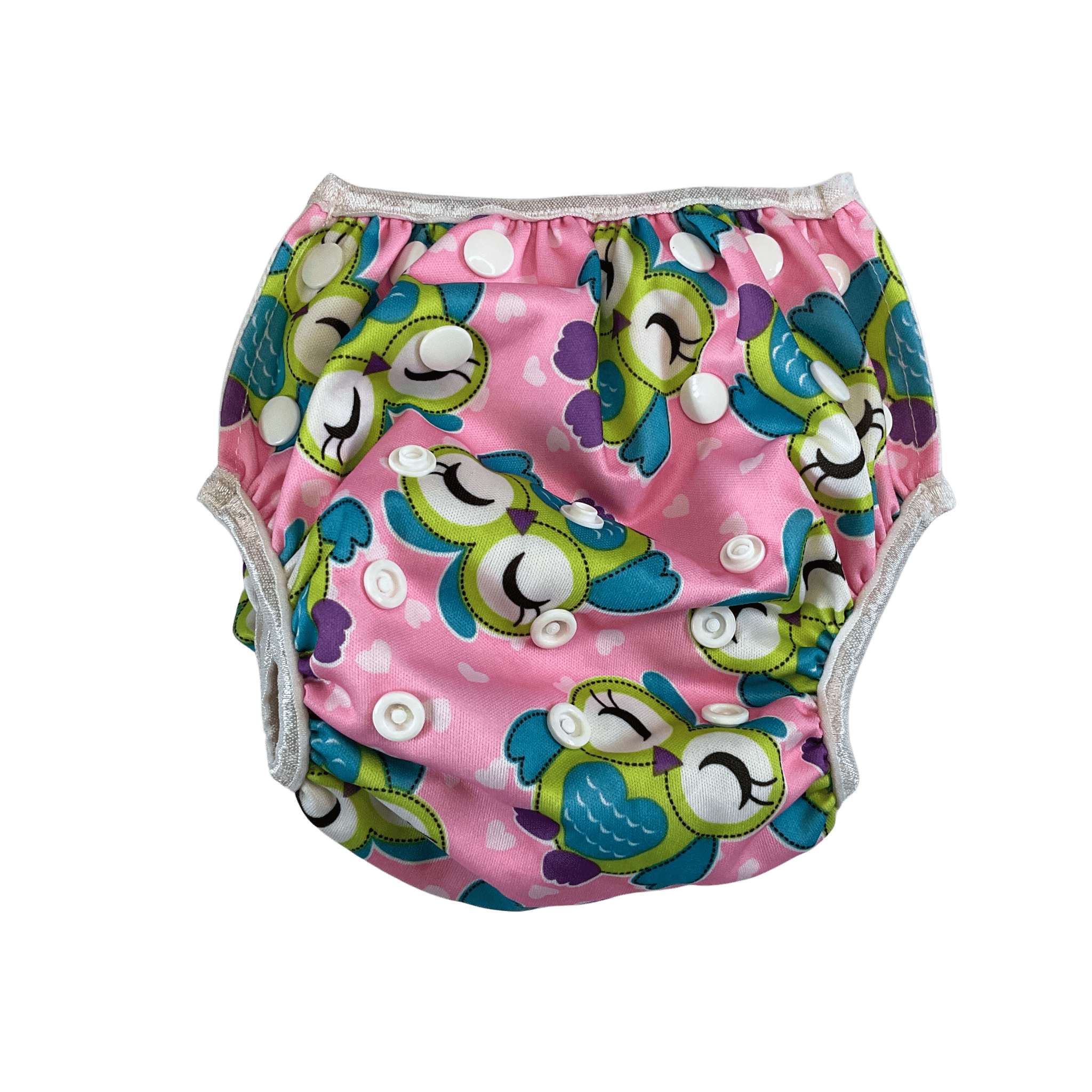 Swim Nappy Pink Owls - 2nd Lyfe C.I.C