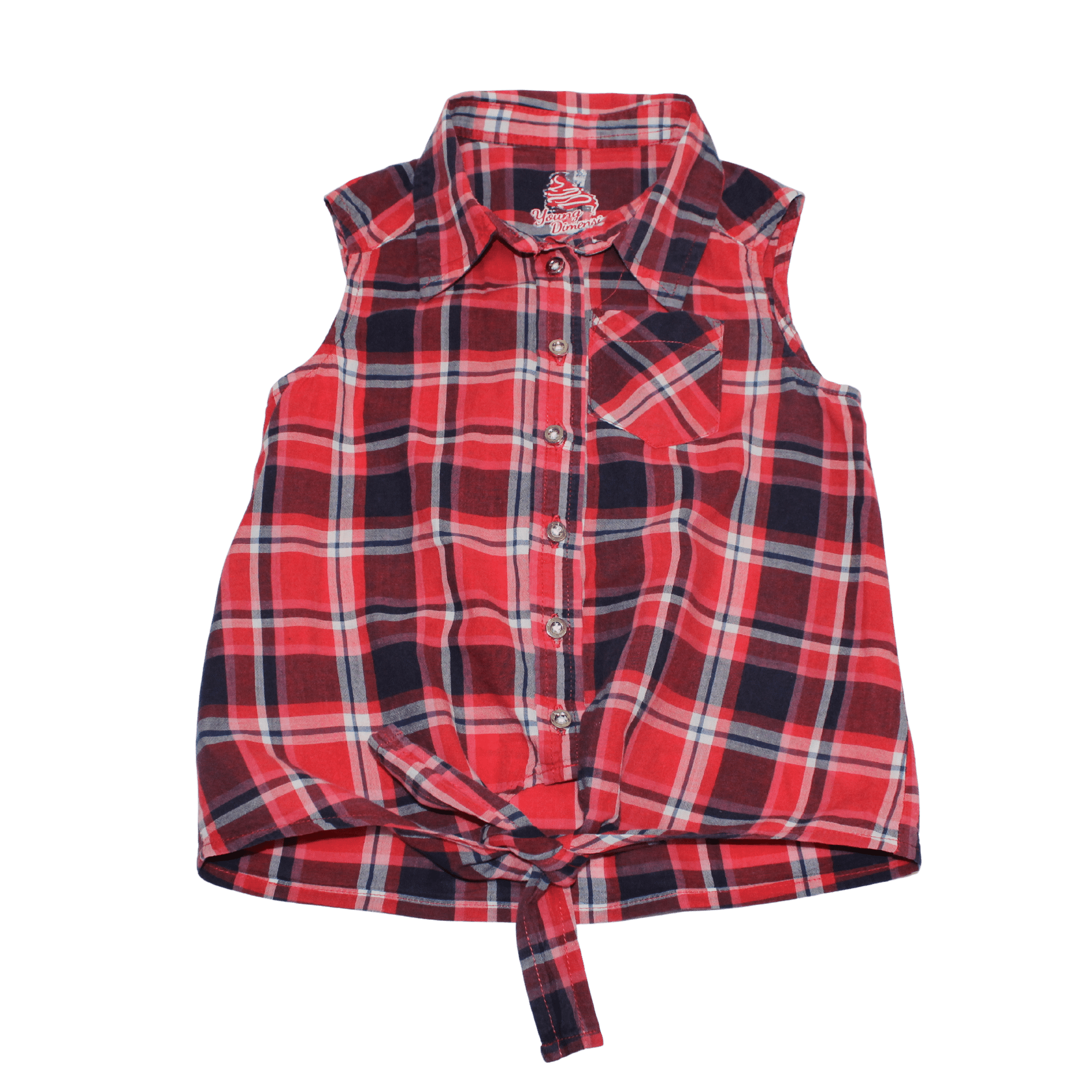 Tartan Tie Up Blouse - 2nd Lyfe C.I.C