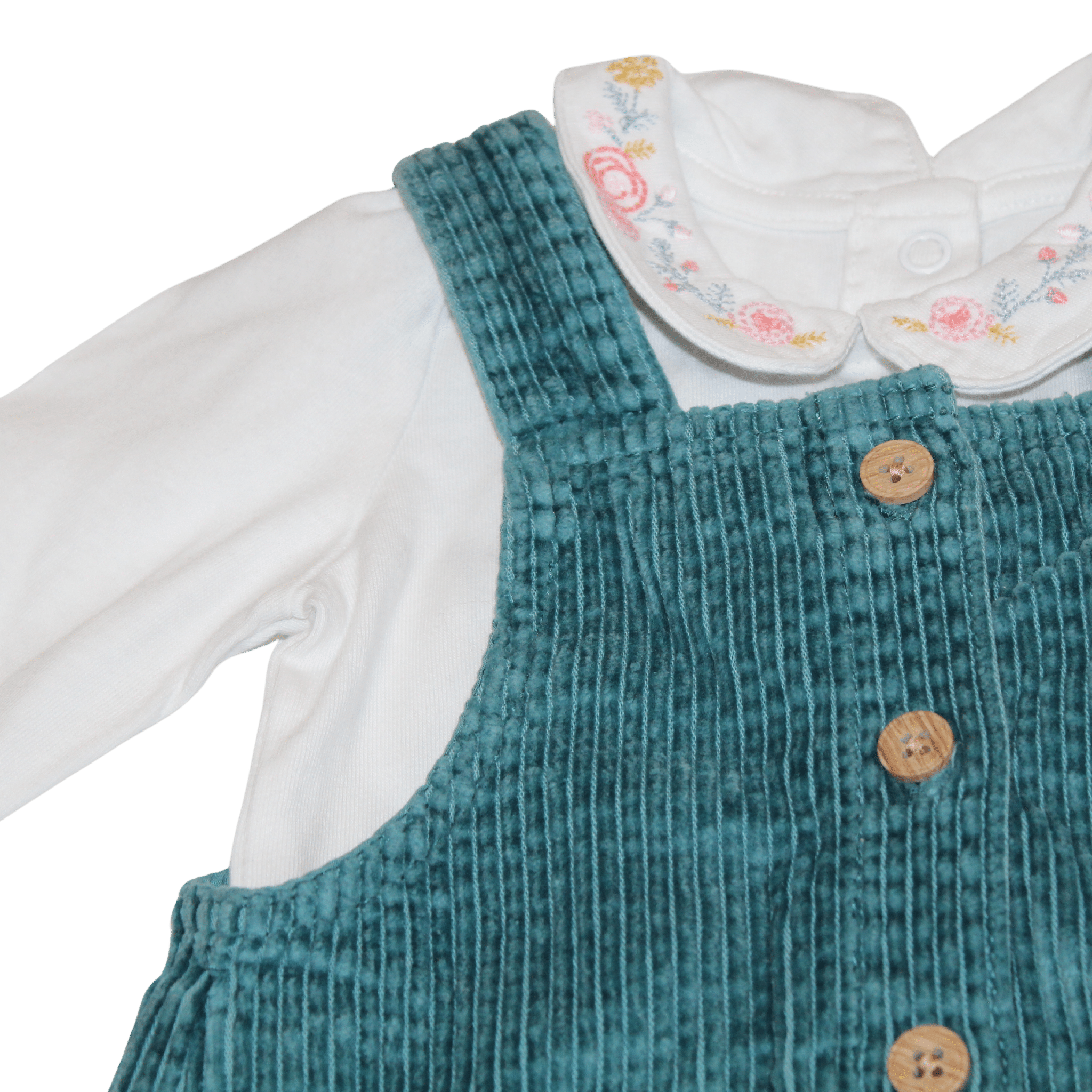 Teal Dungaree Dress Set - 2nd Lyfe C.I.C