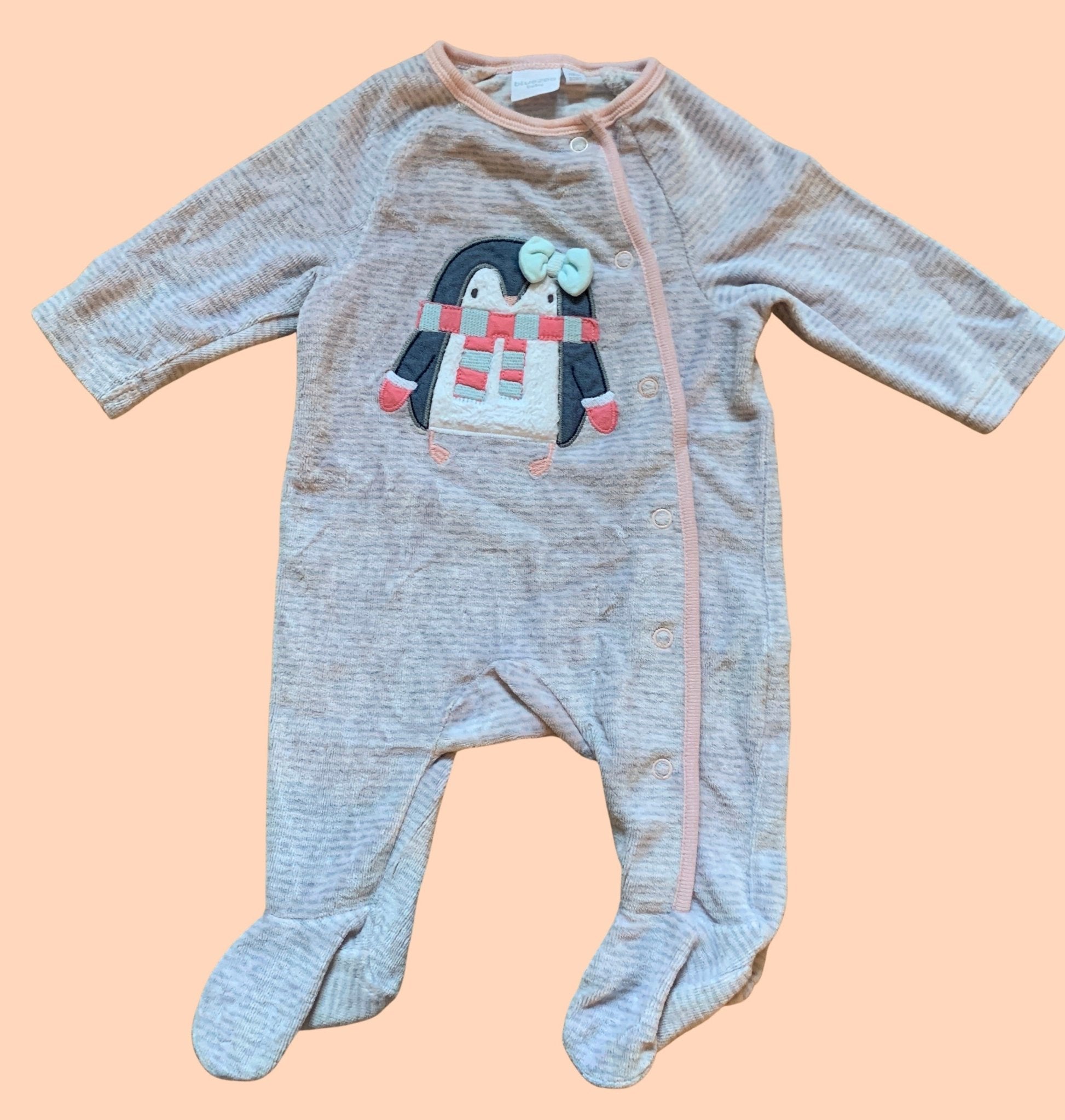 Velour Penguin Grow - Newborn - 2nd Lyfe C.I.C