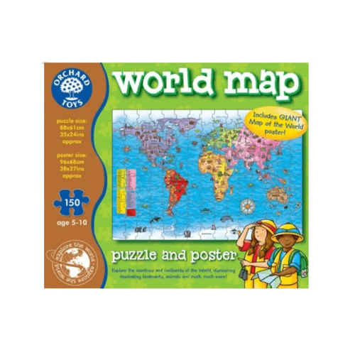 World Map Puzzle - 150 Pieces - 2nd Lyfe C.I.C