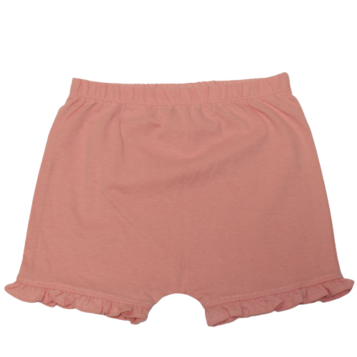 Peach Cotton Frill Shorts